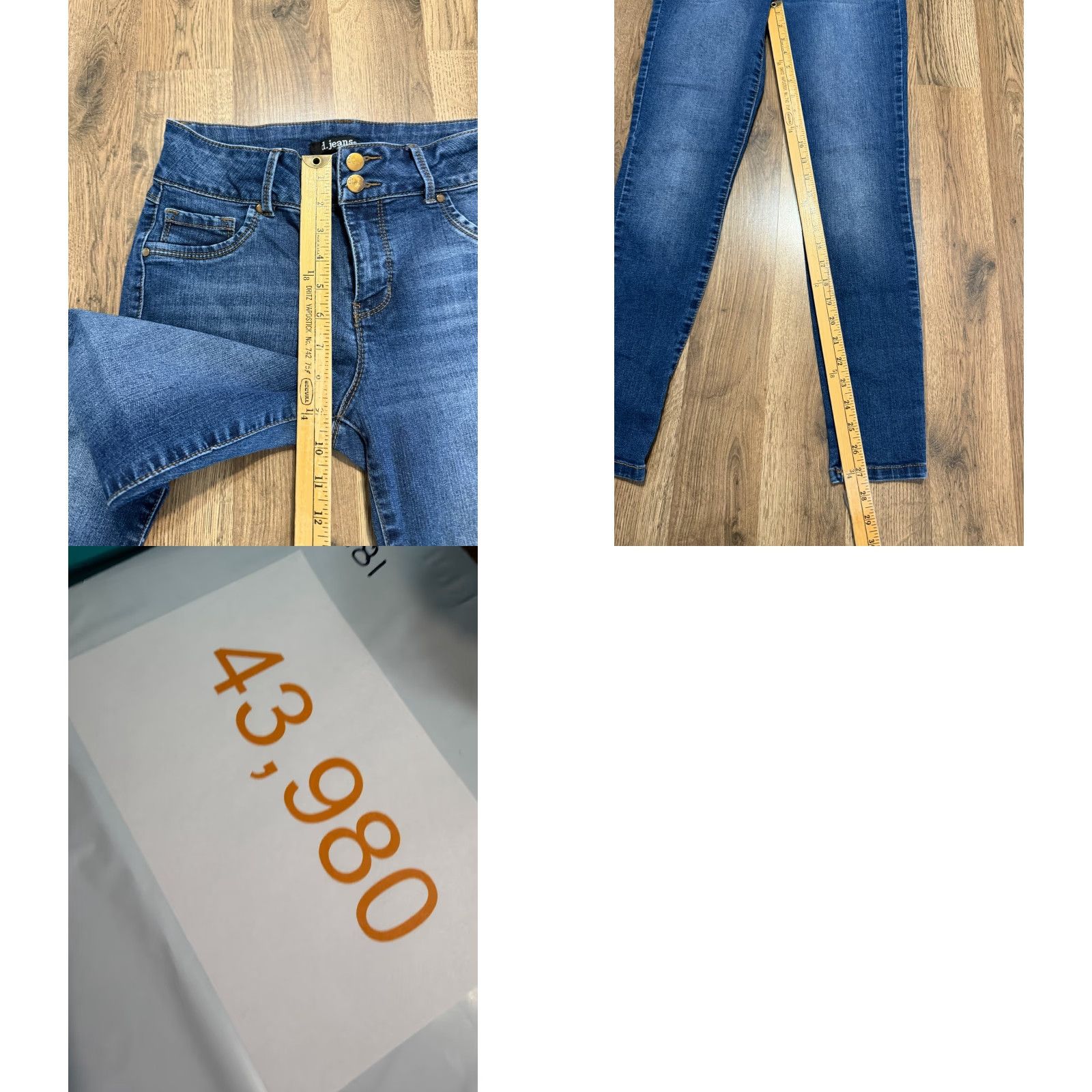Denime D. Jeans Women's Jeans Blue Denim Skinny Legs Mid Rise Dark Wash Size 8 Size 30" / US 8 / IT 44 - 8 Thumbnail