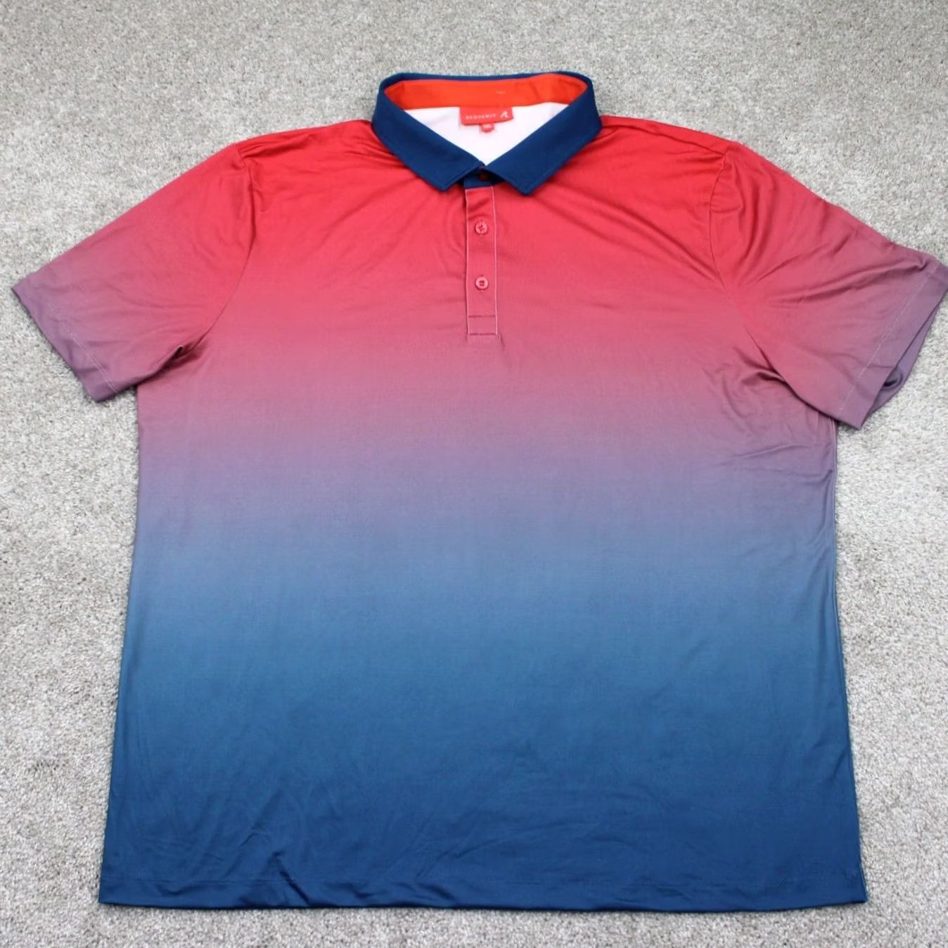 Vintage Redvanly Polo Shirt Mens 2XL Red/Blue Short Sleeve Polo 2 Tone Stretch Regular Fit Casual Outdoor Sports Men Size US XXL / EU 58 / 5 - 2 Thumbnail