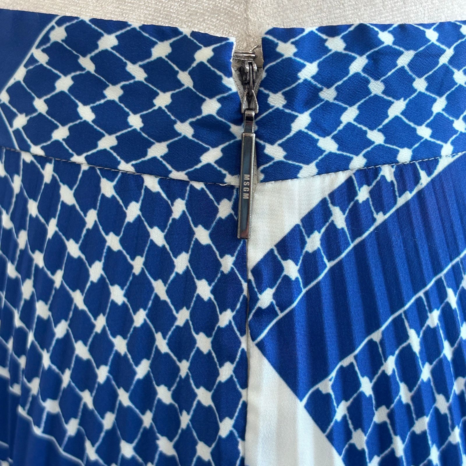 MSGM MSGM Pleated Skirt 42 8 US Blue White Plaid Avant Garde Twee Size 30" / US 8 / IT 44 - 12 Thumbnail