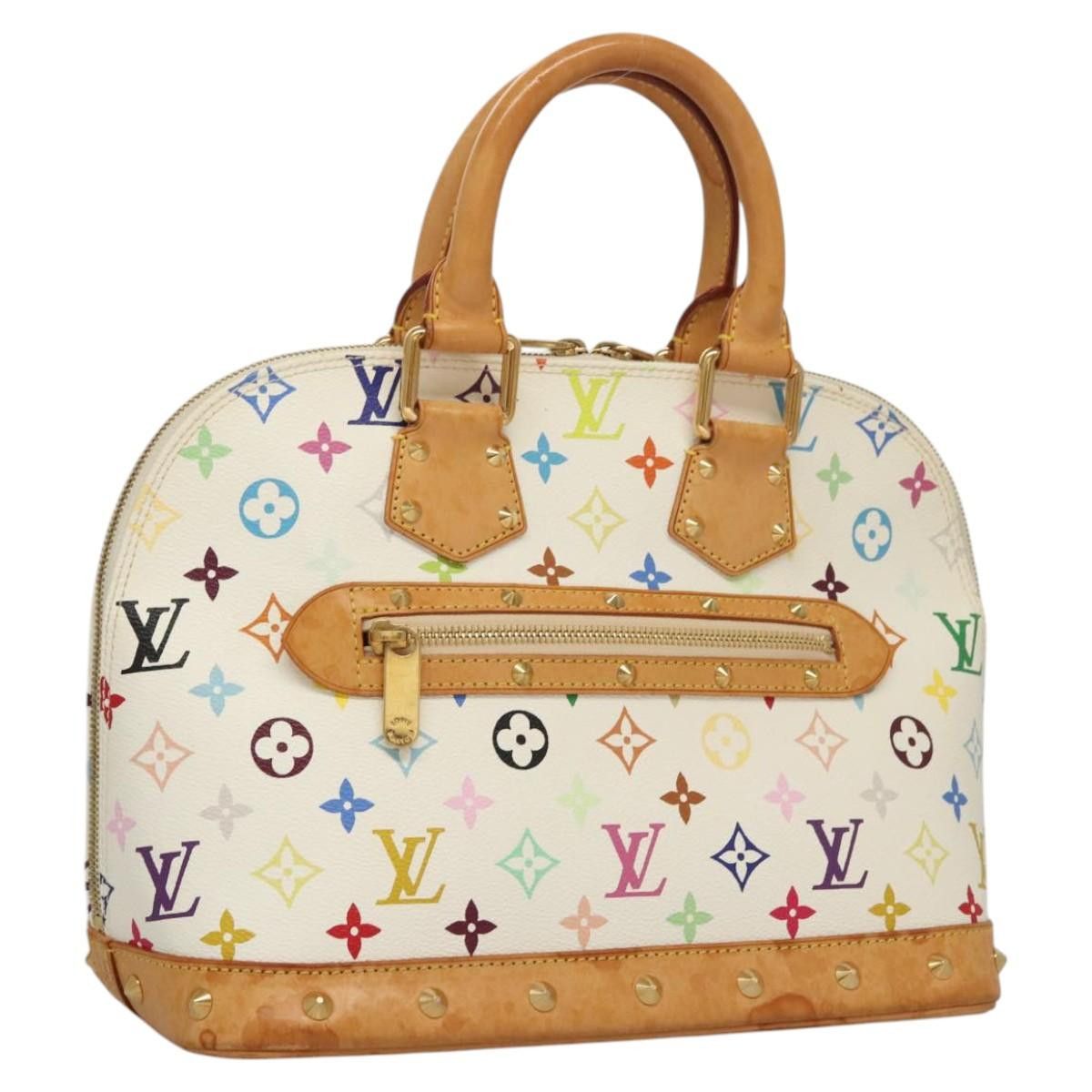 Louis Vuitton LOUIS VUITTON Monogram Multicolor Alma Hand Bag White M92647 Size ONE SIZE - 1 Thumbnail