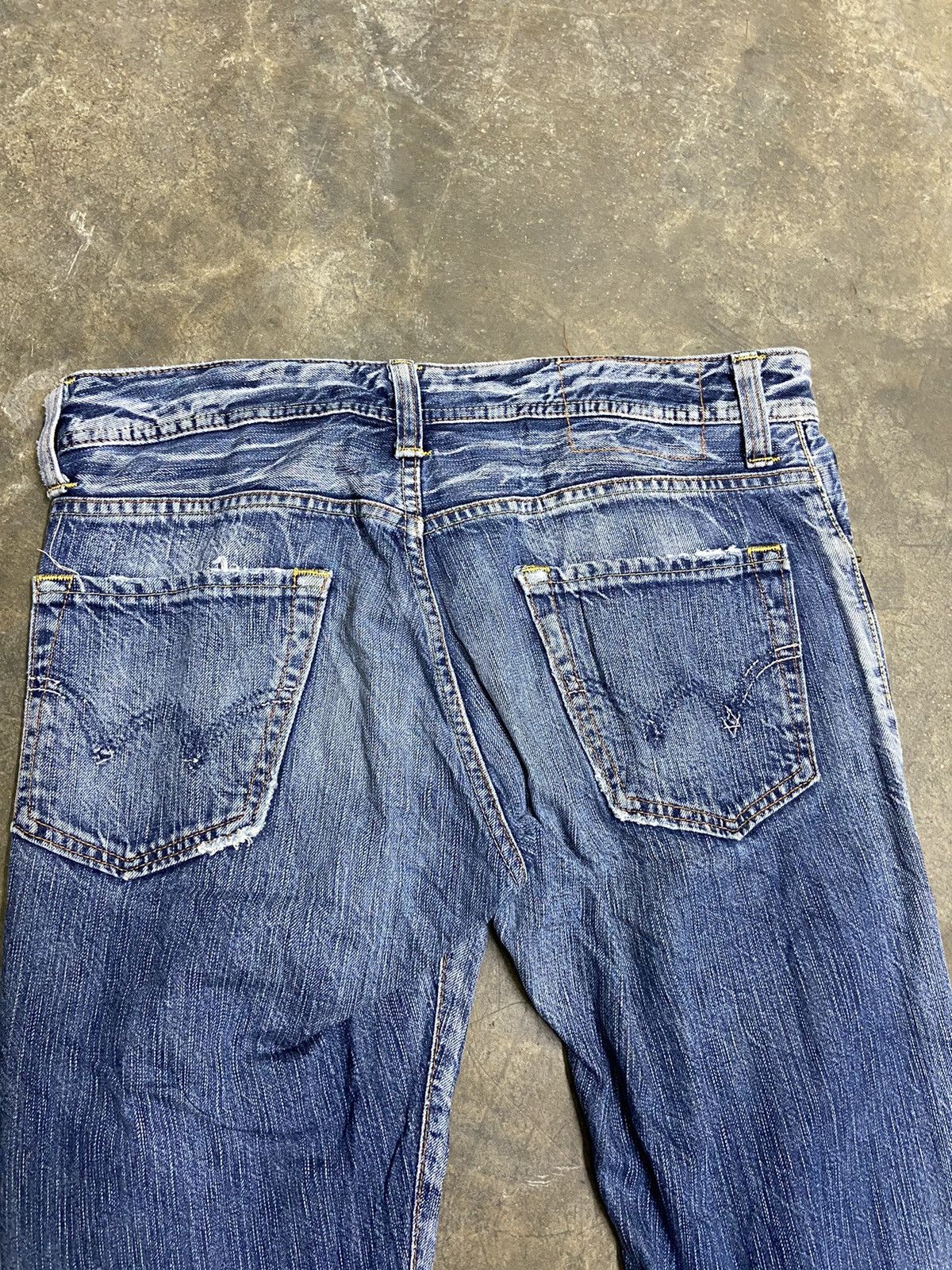 If Six Was Nine Vintage Edwin Jeans Distressed flare jeans faded denim Size US 34 / EU 50 - 10 Thumbnail