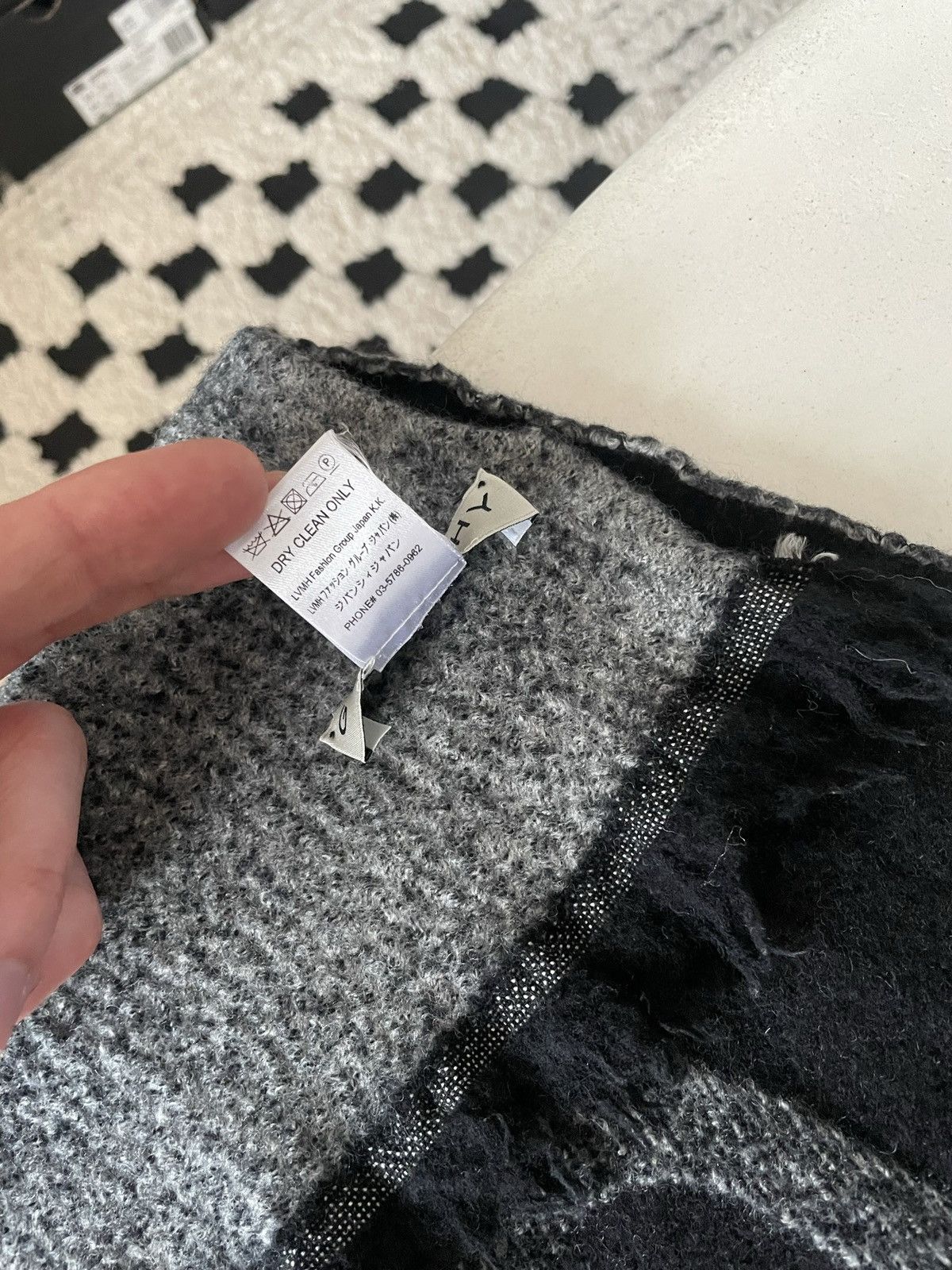 Givenchy Givenchy Big Logo Wool Knit Scarf Designer Luxury Black Rare Size ONE SIZE - 6 Thumbnail