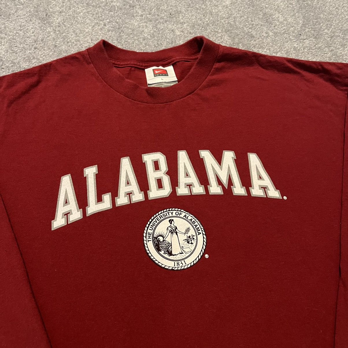 Nike Vintage 2000s Nike Alabama University Swoosh Longsleeve Tee Size US L / EU 52-54 / 3 - 2 Thumbnail