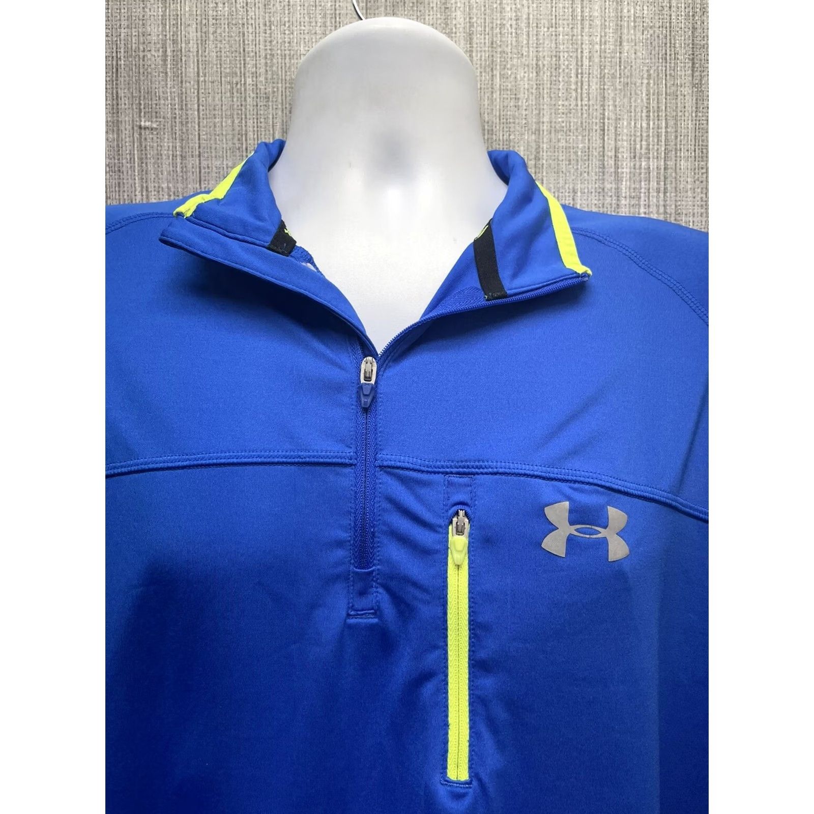 Under Armour Under Armour Blue Sweatshirt Mens L Regular Run Dark Half Zip Pullover Size US L / EU 52-54 / 3 - 2 Thumbnail