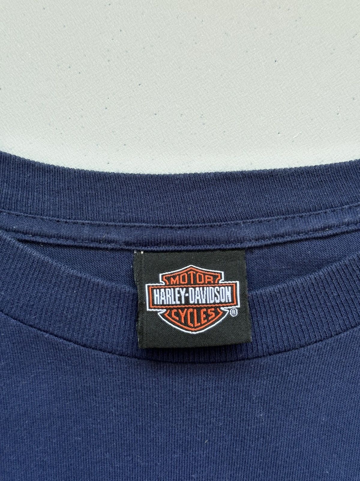 Harley Davidson × Vintage Vintage Y2k Harley-Davidson Box Logo Tee Size US XXL / EU 58 / 5 - 7 Thumbnail