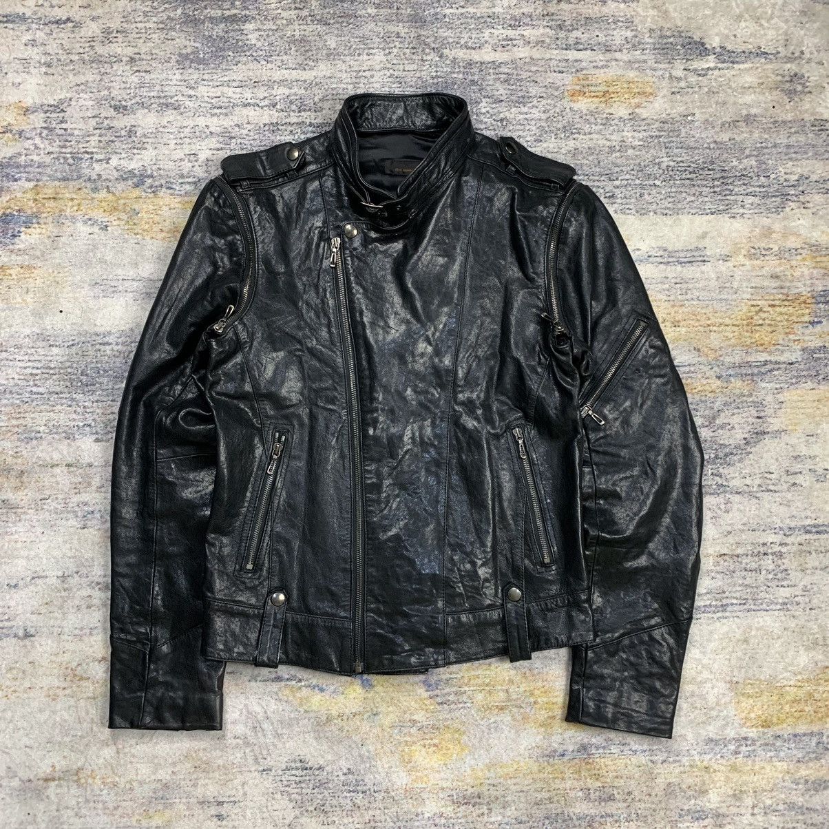 Issey Miyake × Tete Homme Tete homme bikers multi zipper leather jacket Size US L / EU 52-54 / 3 - 2 Thumbnail