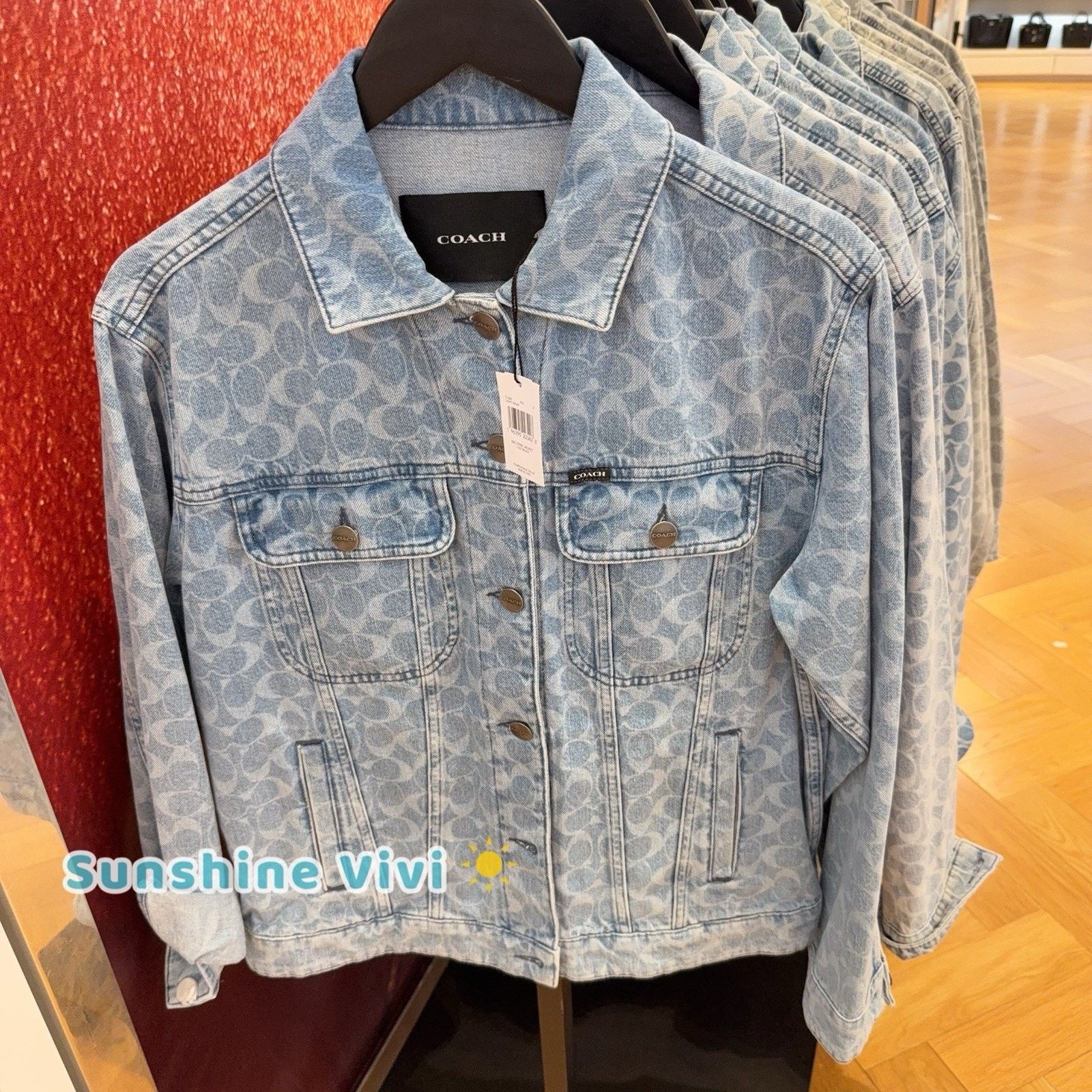 Coach NWT COACH Signature Denim Jacket Woman's CL264 Small Size S / US 4 / IT 40 - 1 Thumbnail