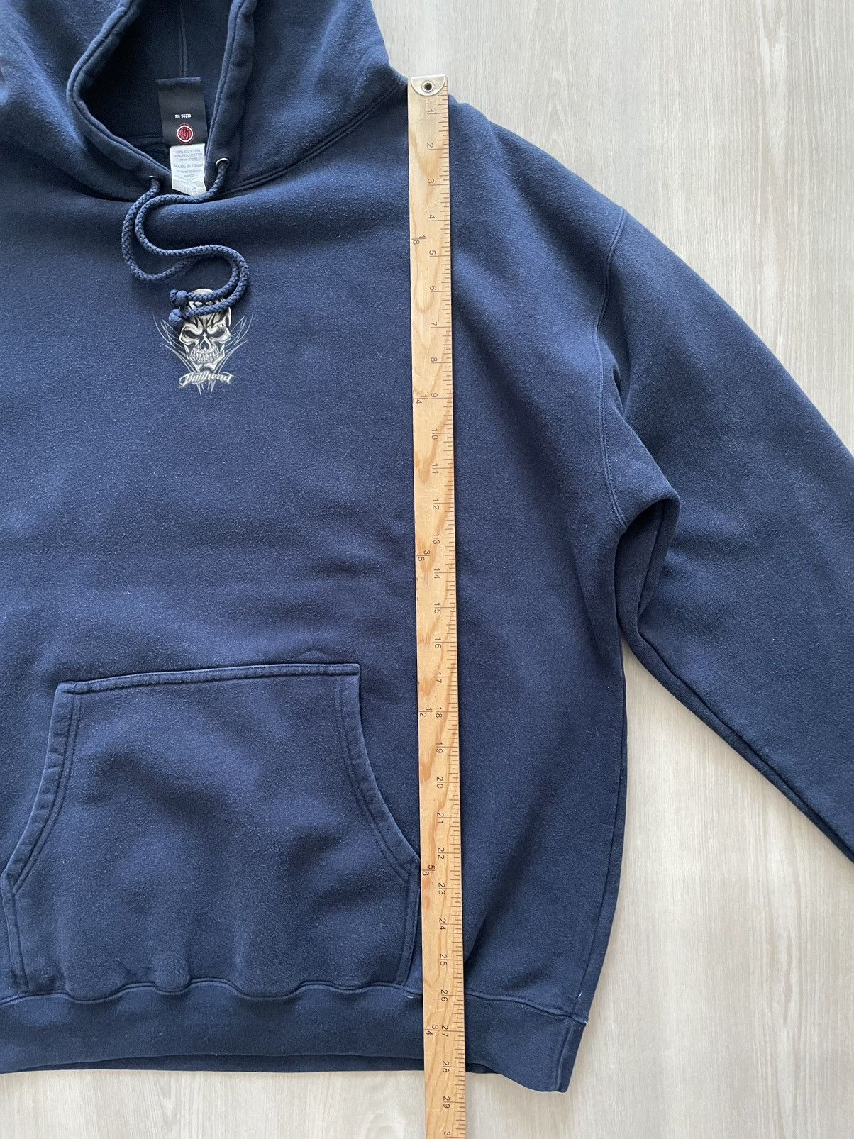 Vintage Vintage Y2K Bullhead Skull Flame Eight Ball Hoodie Sz Large Size US L / EU 52-54 / 3 - 7 Thumbnail