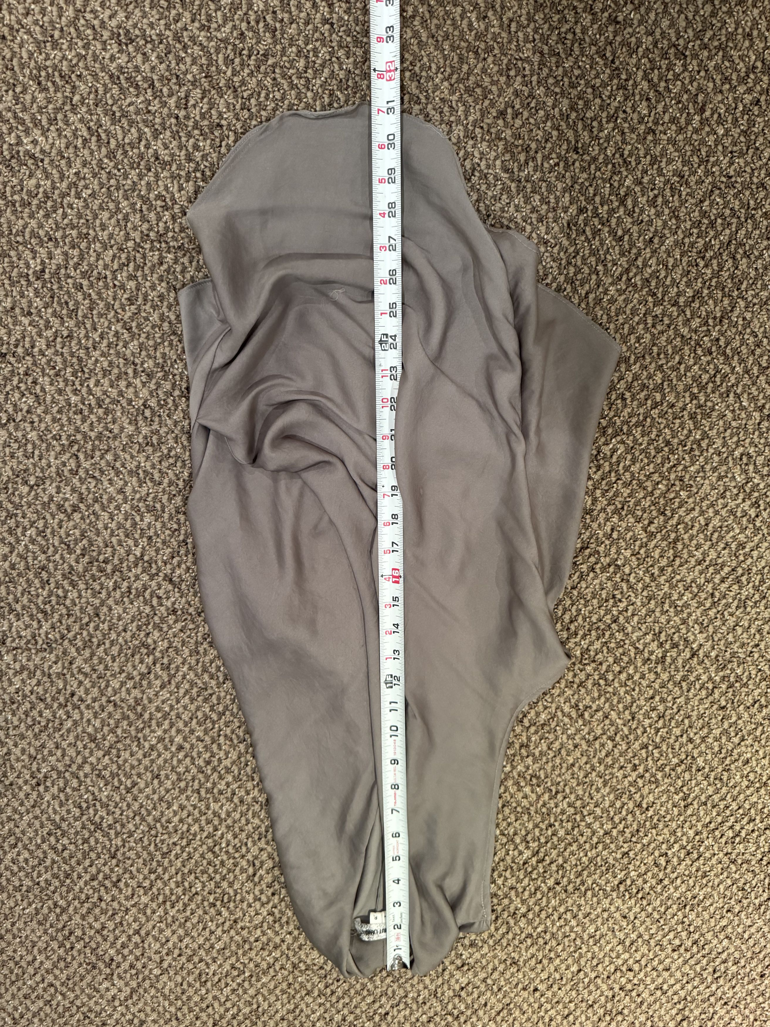 Helmut Lang Helmut Lang Silk Draped Sleeveless Top (Taupe-Grey, Size P) Size XS / US 0-2 / IT 36-38 - 7 Thumbnail