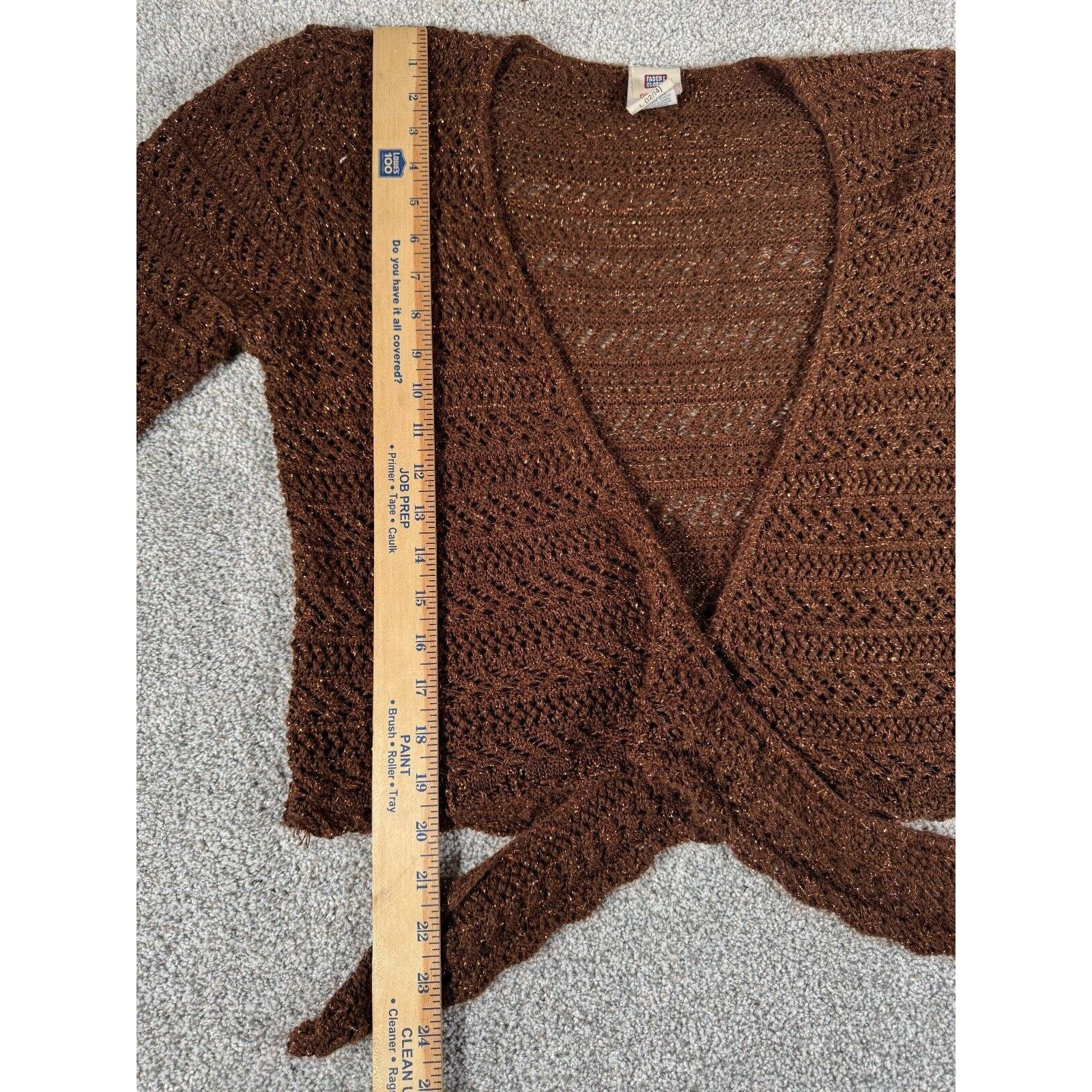 Faded Glory Faded Glory Cardigan Womens Large Crocheted Vintage Sweater Size L / US 10 / IT 46 - 7 Thumbnail