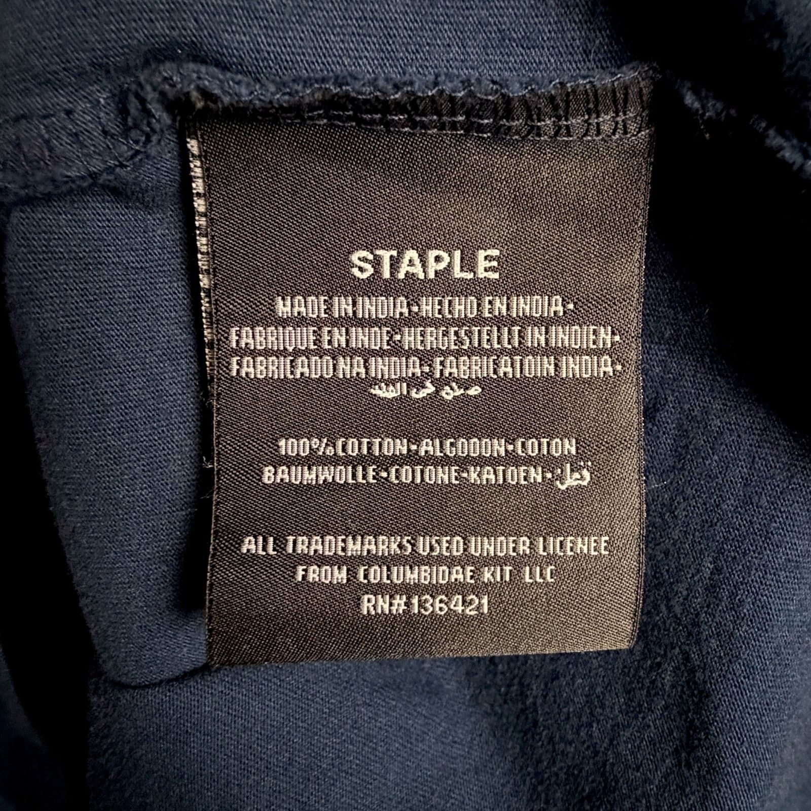 Staple Staple Men's Medium Navy Blue Pigeon Flock Logo T-Shirt Size US M / EU 48-50 / 2 - 7 Thumbnail