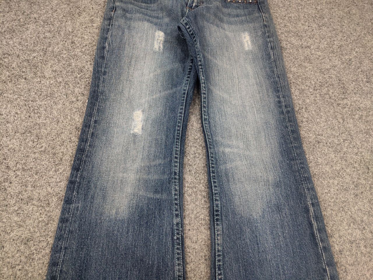 Japanese Brand Vintage Y2K Japan hysteric glamour Low-rise Flared Jeans Size 30" / US 8 / IT 44 - 9 Thumbnail