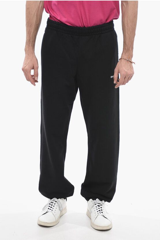 image of Off White Permanent Three Pocket Caravaggio Diag Slim Sweatpants in Black, Men's (Size 33)