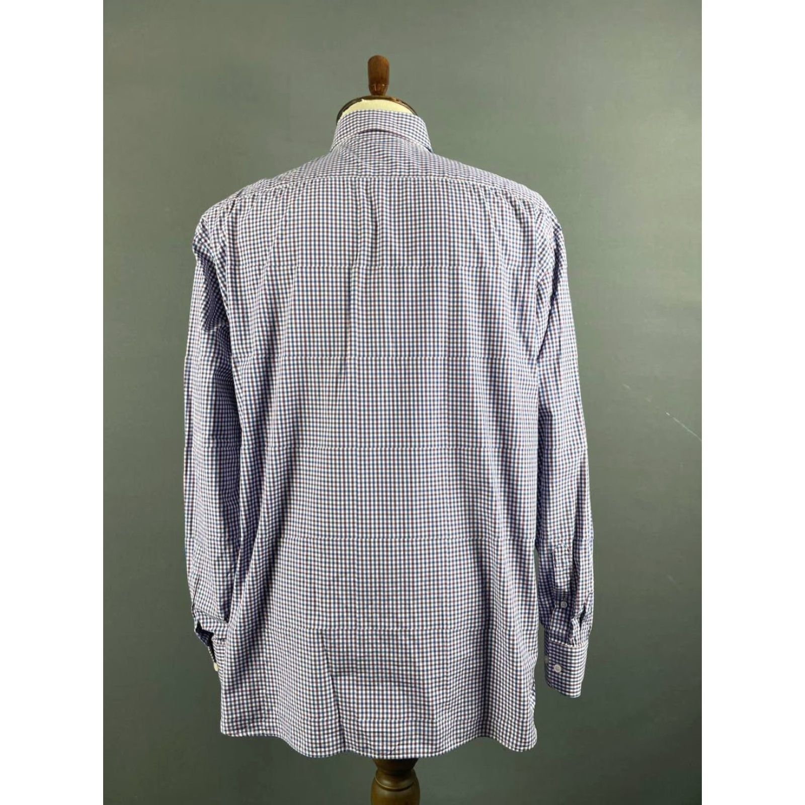 Paul & Shark Paul & Shark Mens Button-Down Shirt Size 44 Multicolor Gingham Check Long Sleeve Size US XXL / EU 58 / 5 - 2 Thumbnail