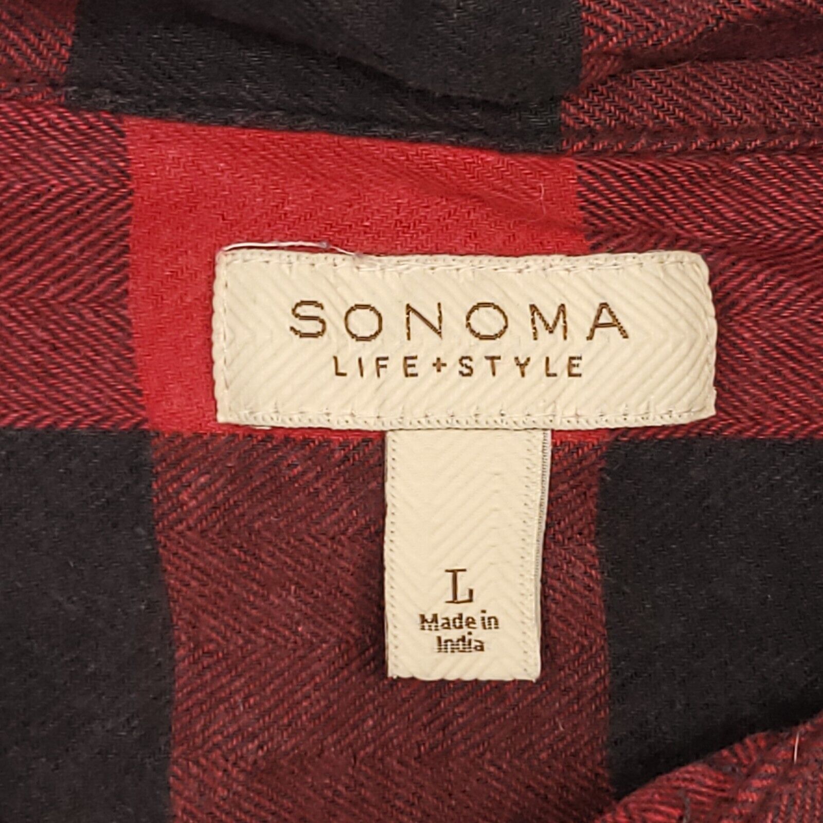Sonoma Sonoma Buffalo Check Flannel Button Up Shirt Mens Size L Red Size US L / EU 52-54 / 3 - 3 Thumbnail