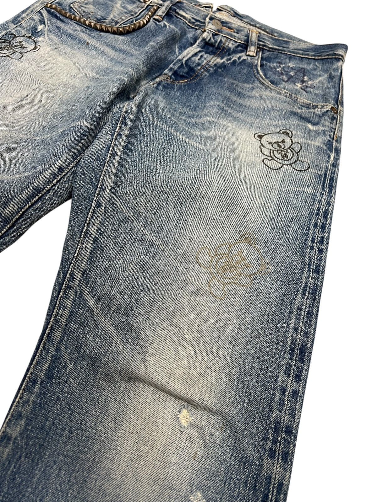 Hysteric Glamour HYSTERIC GLAMOUR SELVEDGE DISTRESSED DENIM Size US 31 - 3 Thumbnail