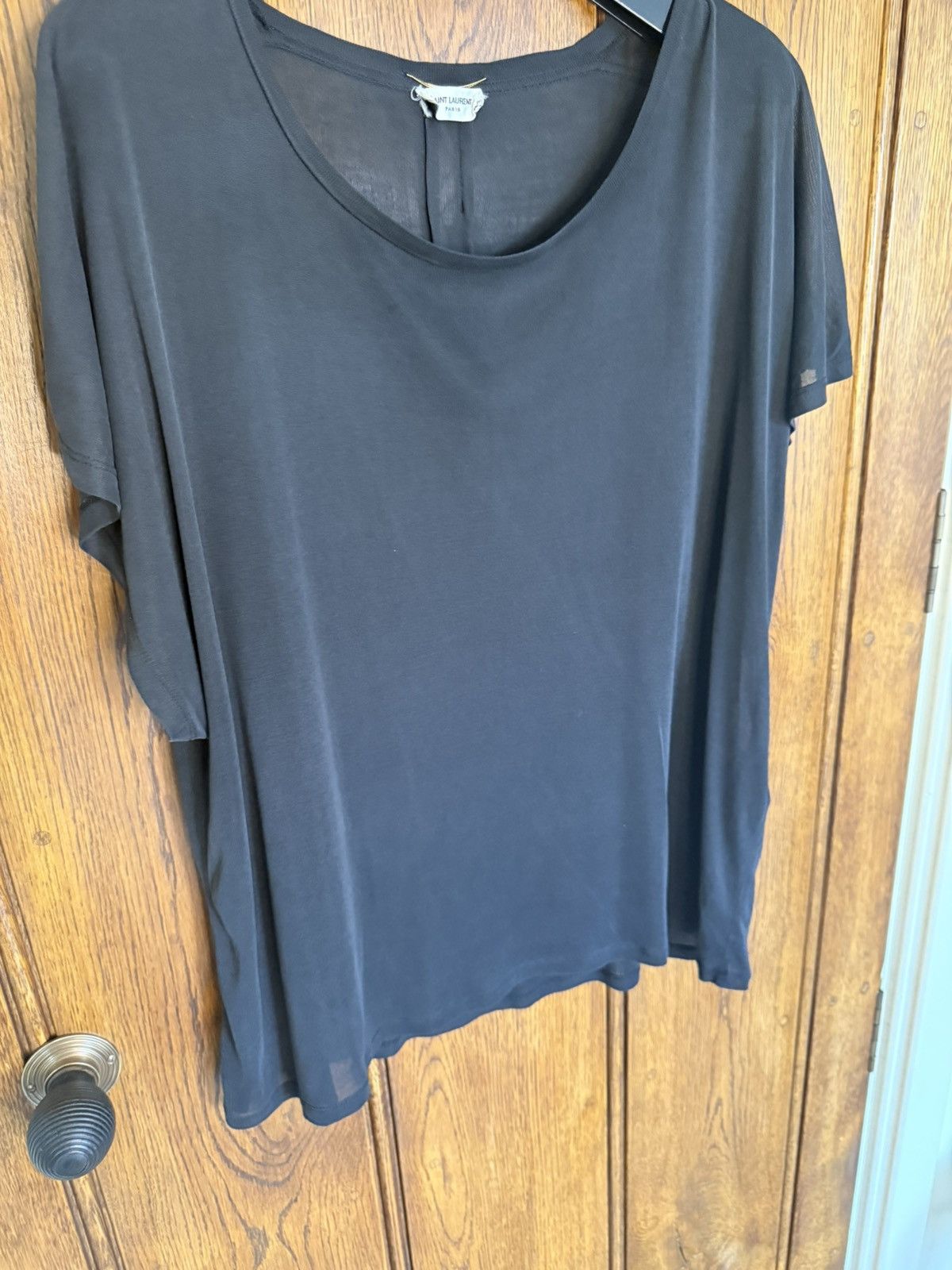 Saint Laurent Paris FW13 Saint Laurent tank sleeveless silk t shirt vest Hedi L Size US L / EU 52-54 / 3 - 11 Thumbnail