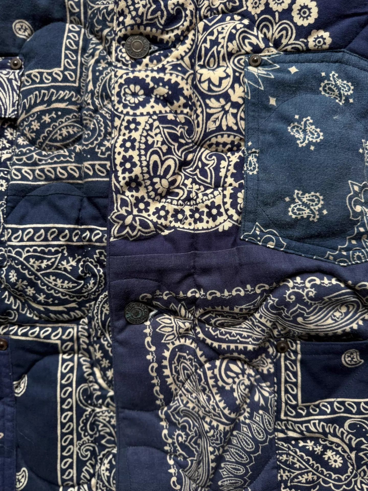 NUBIAN Nubian READYMADE BANDANA DISTRESSED JACKET BLUE 4 Size US XL / EU 56 / 4 - 6 Thumbnail