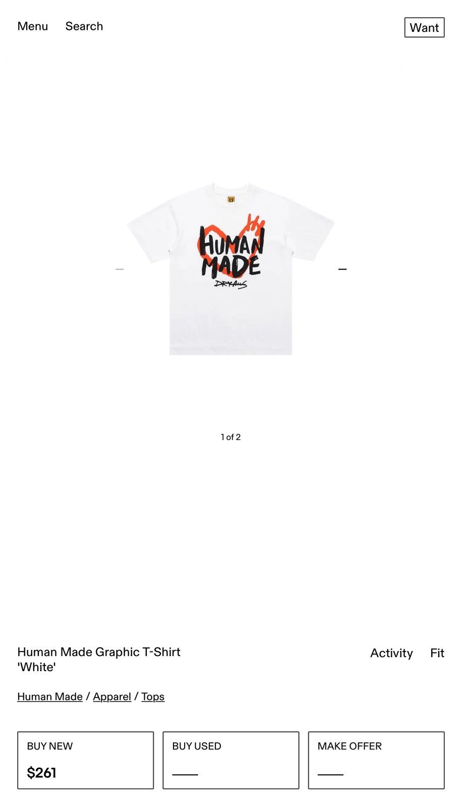 Human Made HUMAN MADE “Graffiti Logo” Tee Size US L / EU 52-54 / 3 - 5 Thumbnail