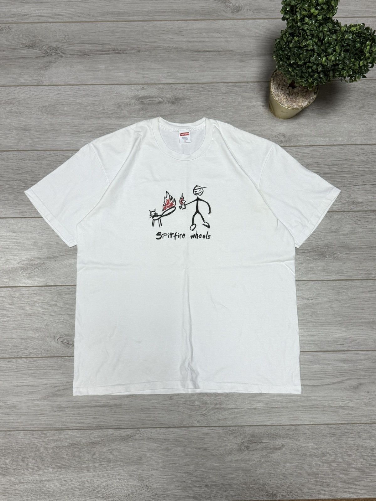 Supreme 18 SS Supreme Spitfire Cat T-shirt fire Size US XL / EU 56 / 4 - 1 Thumbnail