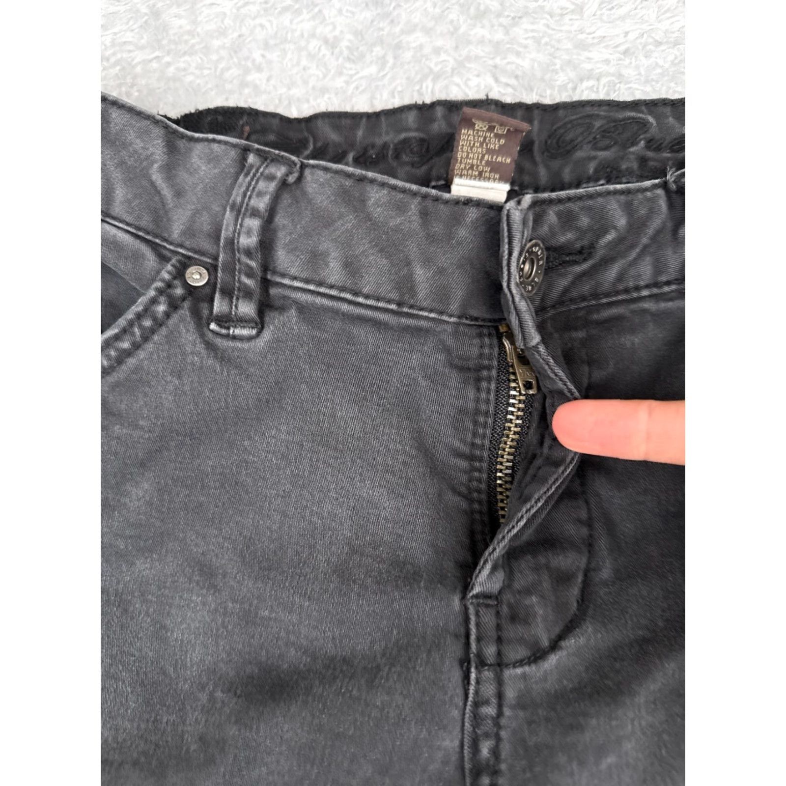 Denime VINTAGE Christopher Blue Jeans Women 10 Flared Denim Pants Black Cotton Blend Stretch Inseam 30 in Size 32" / US 10 / IT 46 - 5 Thumbnail