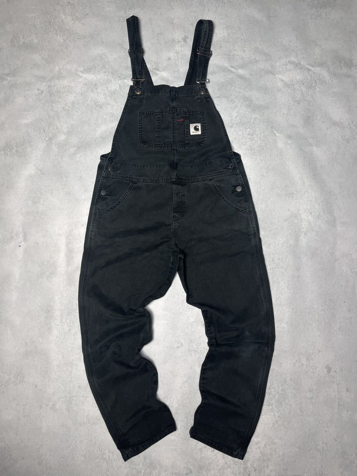 Carhartt VARY RARE Carhartt WIP Bib Overall Black Jeans Women’s S Size 27" / US 4 / IT 40 - 1 Thumbnail