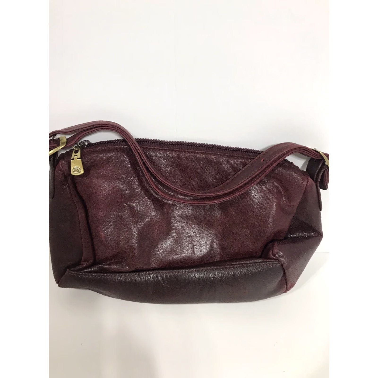 Greats Great American Leatherworks Burgundy Leather Clutch Bag Small 10.5" Lightweight Women's Size ONE SIZE - 2 Thumbnail