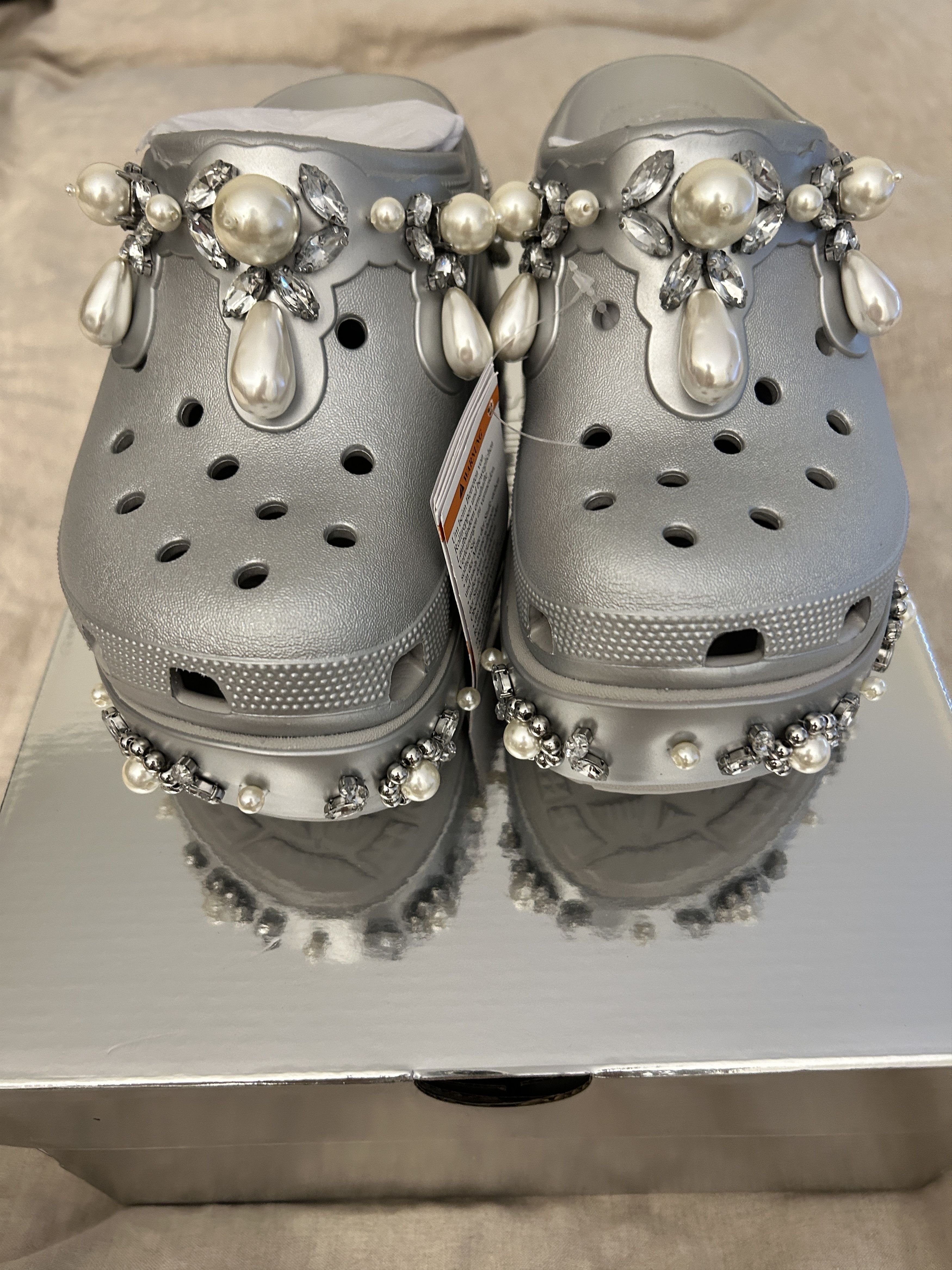 Simone Rocha x Crocs ☆ Siren Spiked Clog ‘Silver’ Crocs Siren Clog Simone Rocha Spiked Silver - 210646-041 - US