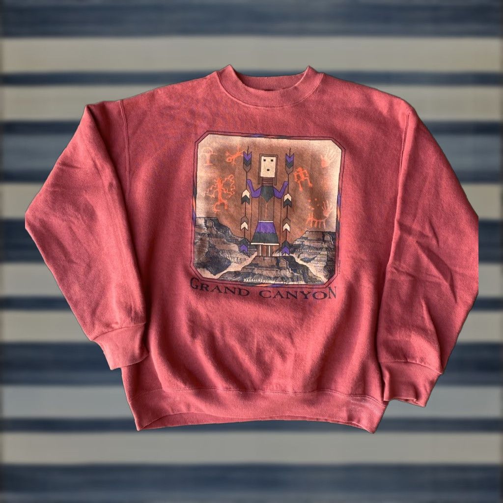 Vintage **Vintage 90s Grand Canyon Art Red Crewneck Sweatshirt XL** User: Vintage 90s Grand Canyon Art Red Crewneck Sweatshirt XL Size US XL / EU 56 / 4 - 1 Thumbnail