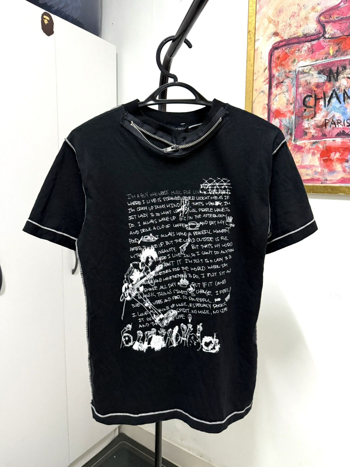 Japanese Brand Vintage Milkboy Wording black shirt Size US S / EU 44-46 / 1 - 1 Thumbnail