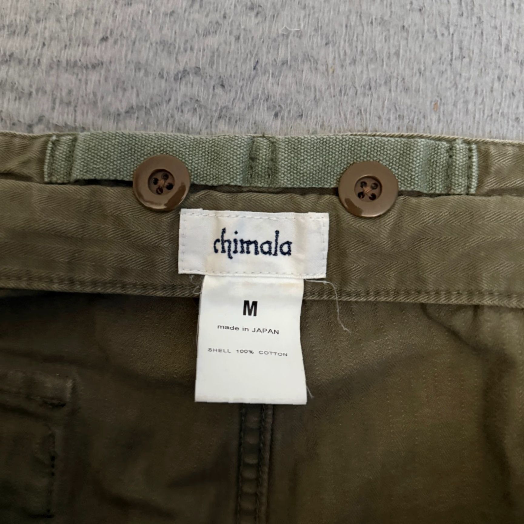 Chimala CHIMALA Pants Military Green Made in Japan Mens