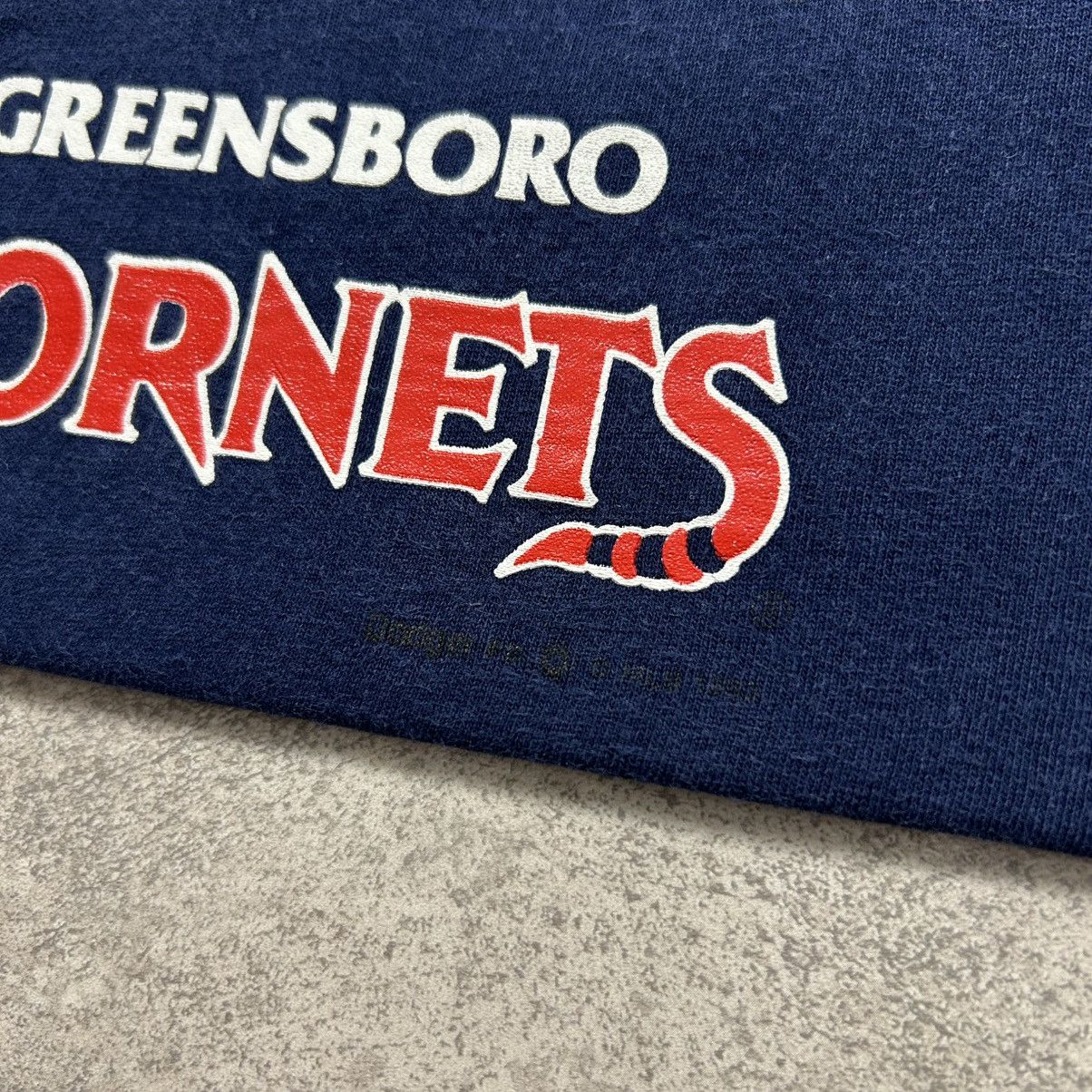 MLB × Vintage VTG 90s MILB GREENSBORO HORNETS RODGER LOGO T-SHIRT SIZE XL Size US XL / EU 56 / 4 - 3 Thumbnail