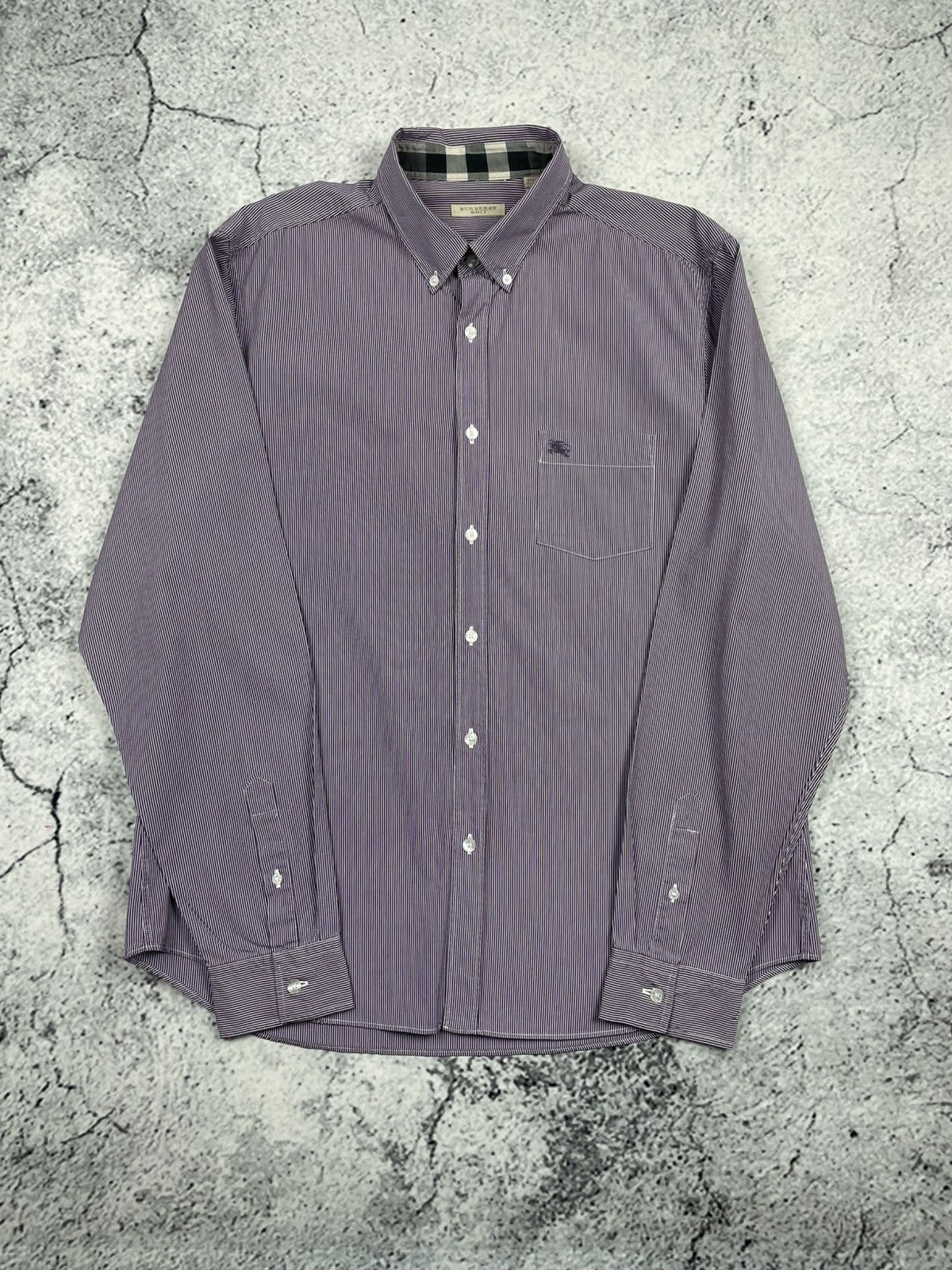 Burberry Burberry Brit XL Striped Shirt Luxury Old Money (Men’s) eg Size US XL / EU 56 / 4 - 2 Thumbnail