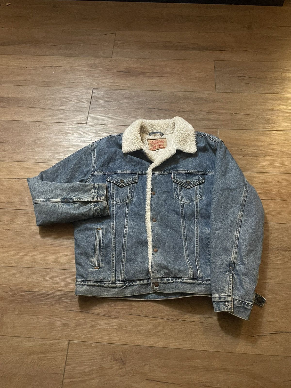 image of Levis x Vintage Levi’S Sherpa Lined Denim Trucker Jacket, Men's (Size XL)