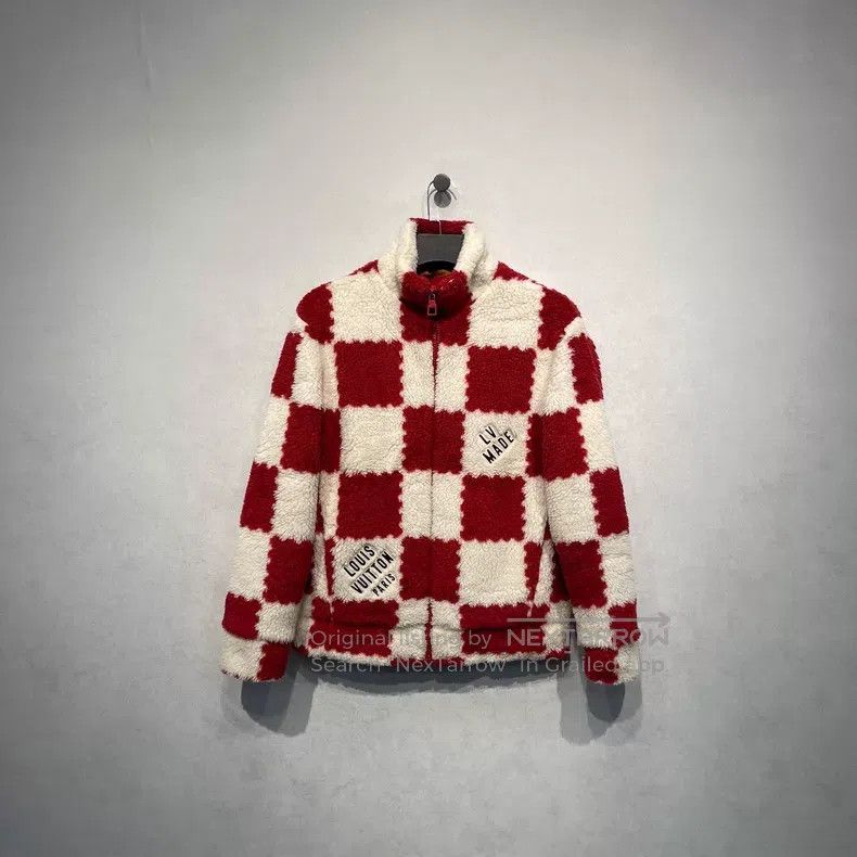Louis Vuitton Louis Vuitton Red checkerboard teddy jacket Size US S / EU 44-46 / 1 - 1 Thumbnail