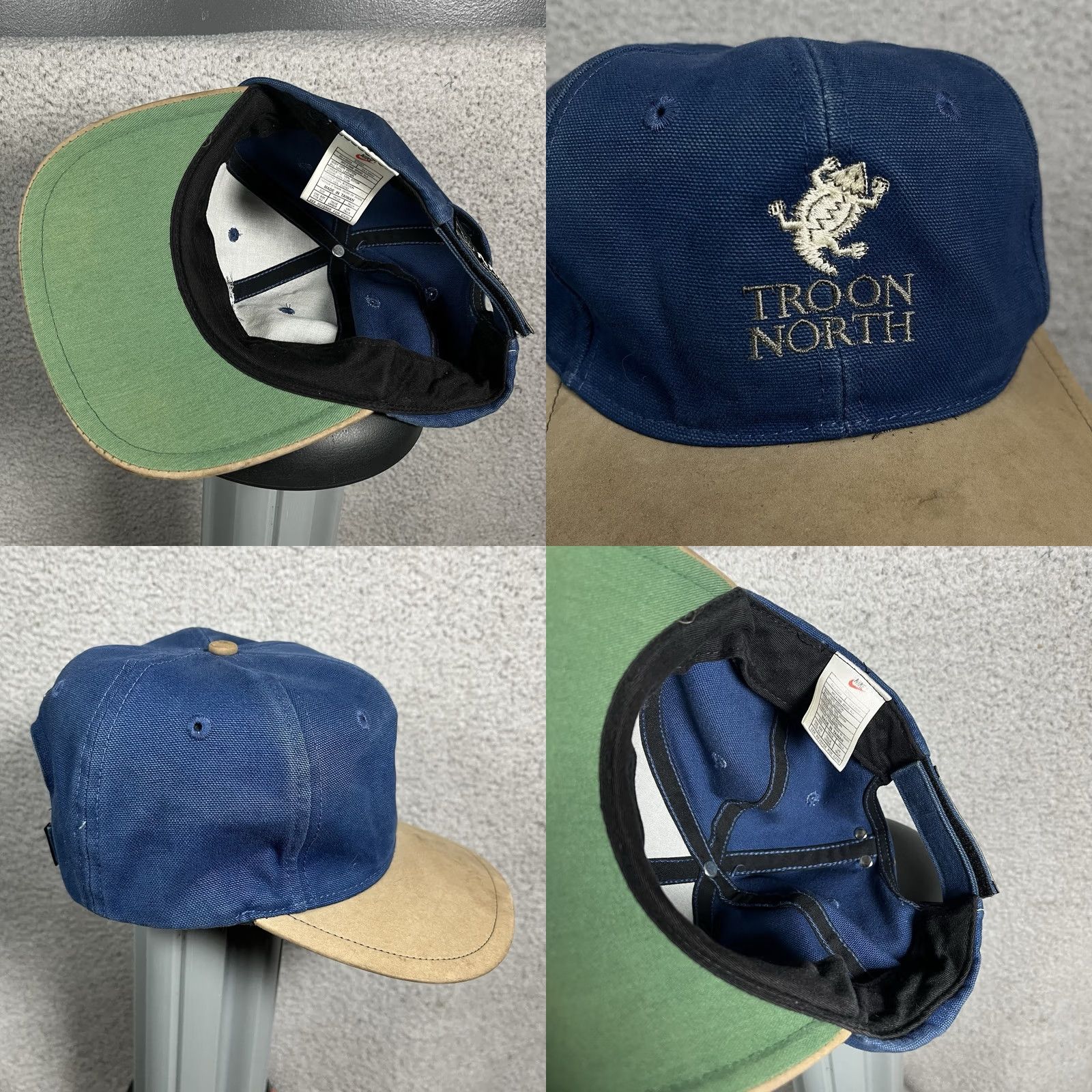 Nike VINTAGE Nike Golf Hat Cap Strapback Blue Adjustable Troon North Club 90s Logo Mens Cap Size ONE SIZE - 8 Thumbnail