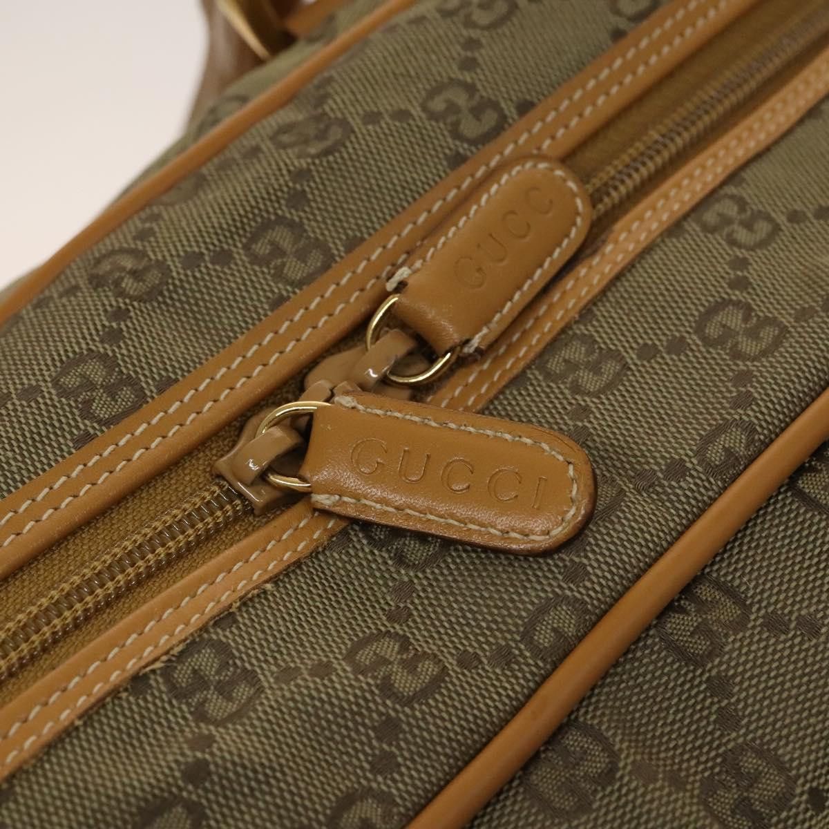 Gucci GUCCI GG Canvas Boston Bag Gold Beige Size ONE SIZE - 18 Thumbnail