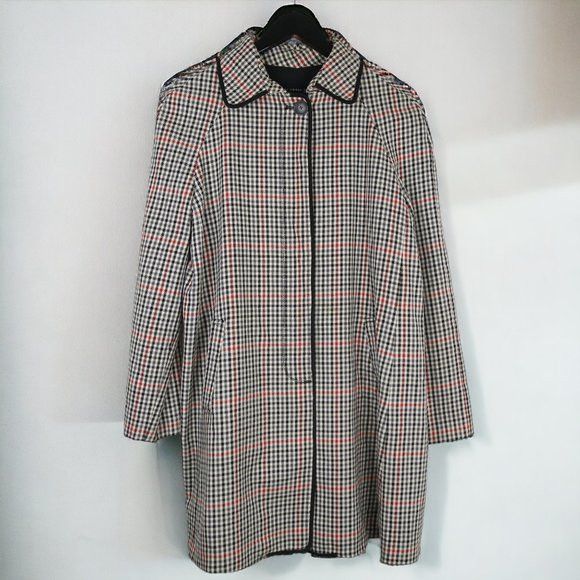 Zara plaid 2025 trench coat