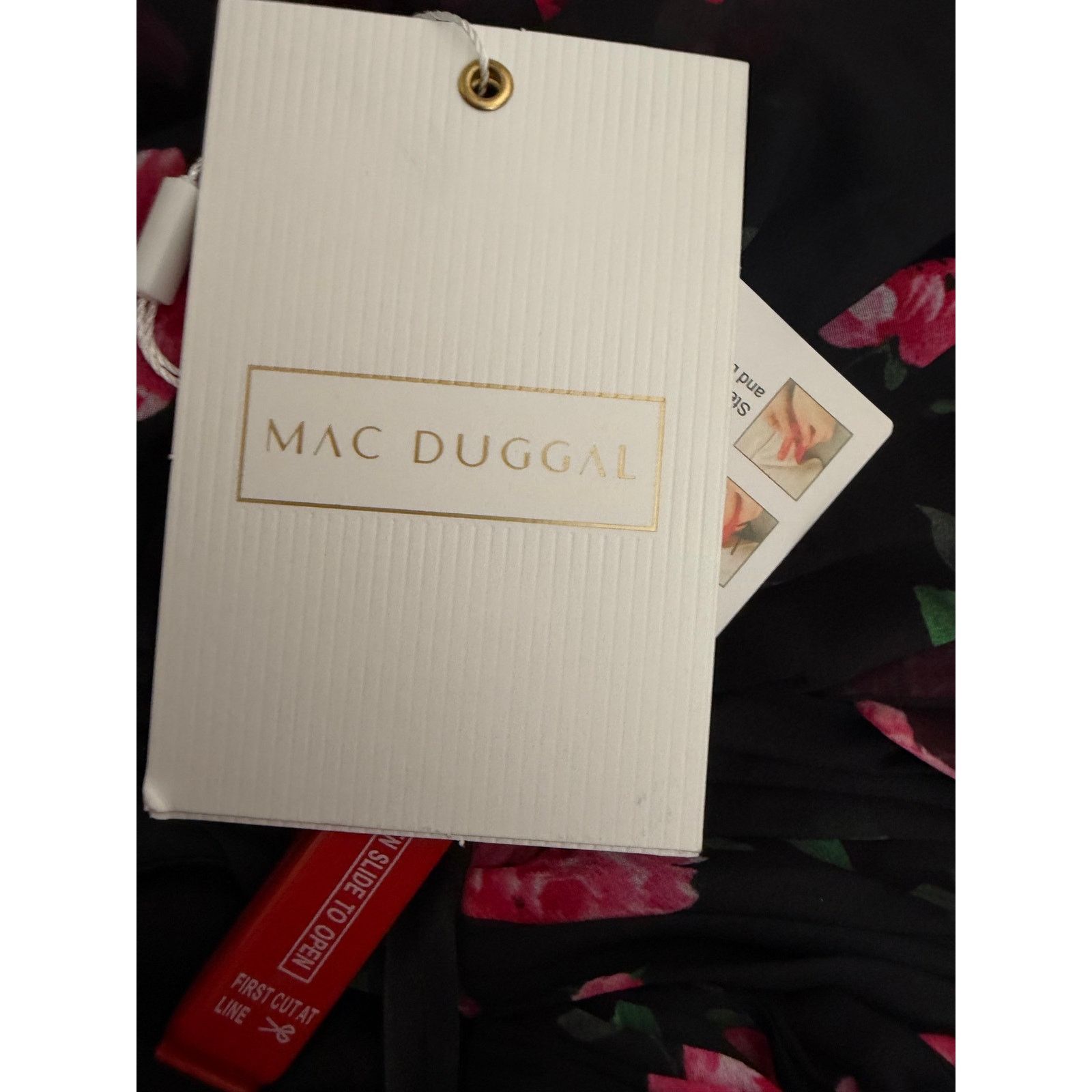 Mac Duggal Mac Duggal One shouldered ruffled rose print layered dress Size XS / US 0-2 / IT 36-38 - 7 Thumbnail