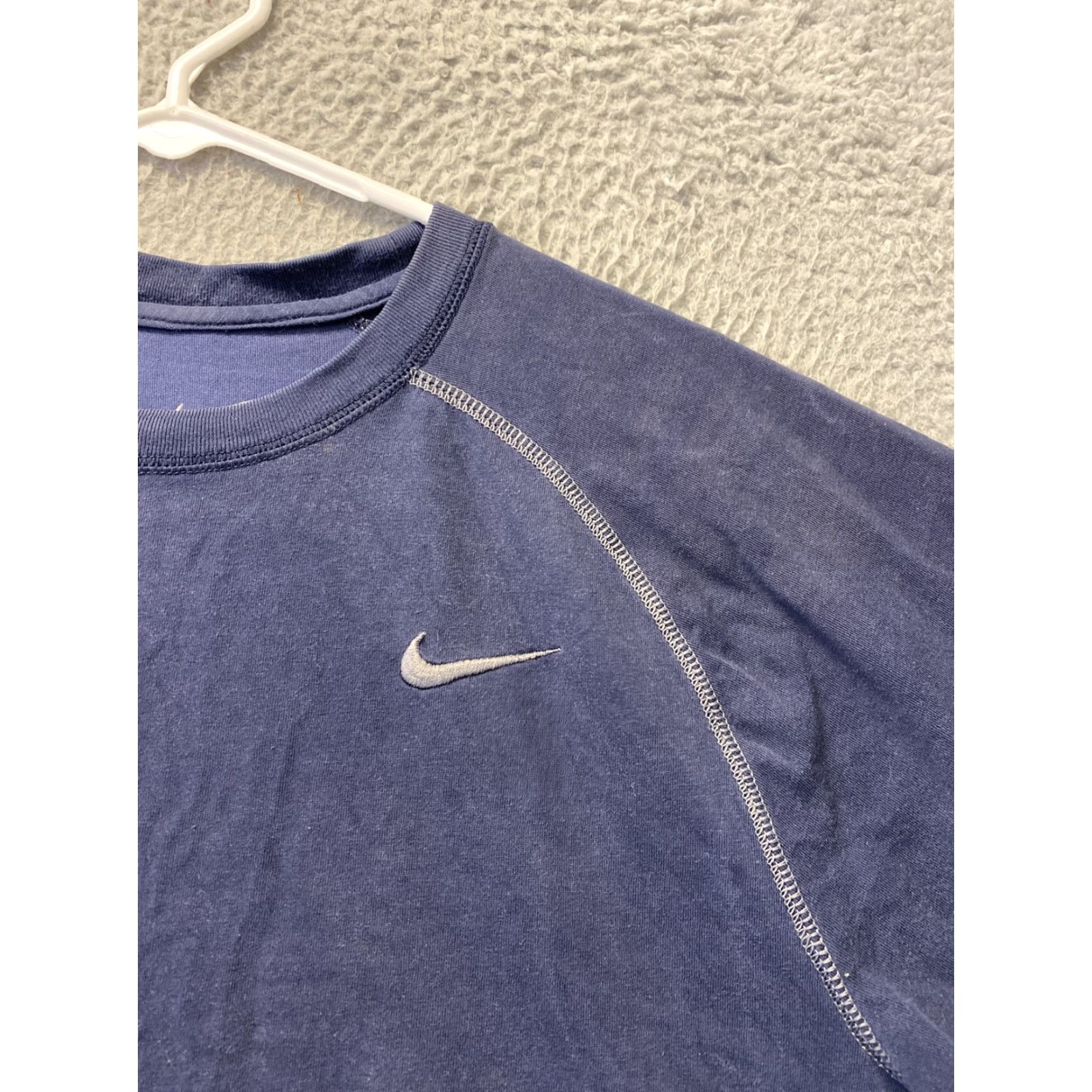 Nike Nike Shirt Mens Blue Dri-Fit Short Sleeve Logo Swoosh Large 98-51 Size US L / EU 52-54 / 3 - 2 Thumbnail