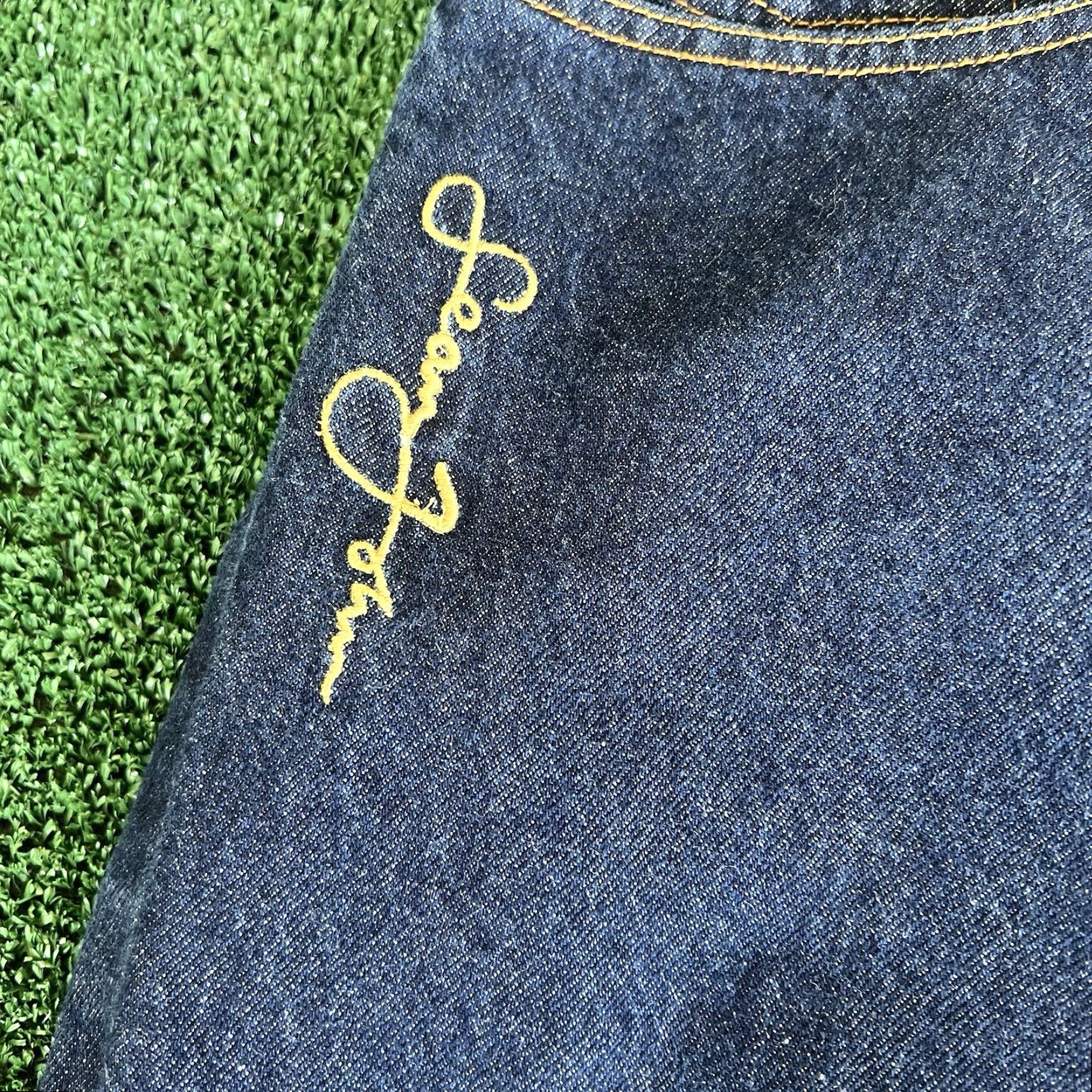 Sean John VINTAGE Sean John Jeans Baggy Wide-Leg 39x34.25" 21" Openings Mens Denim Blue 90s Hip Hop 5-Pocket Size US 39 - 7 Thumbnail