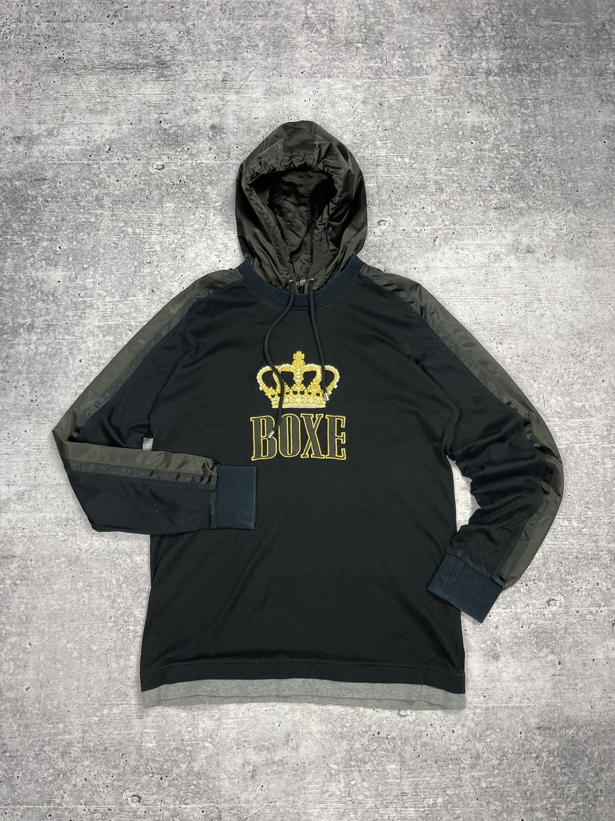 Designer × Dolce & Gabbana Vintage Dolce&Gabbana Blue Big Logo Boxe Nylon Luxury Hoodie Size US M / EU 48-50 / 2 - 1 Thumbnail