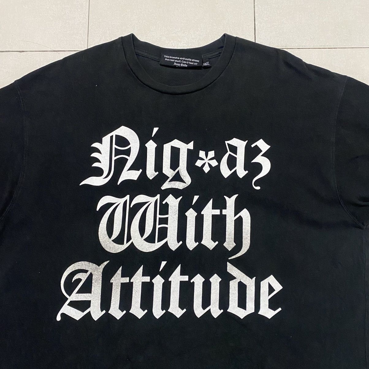 Vintage Los Angeles Area Code Nig*az With Attitude Tshirt Size US XXL / EU 58 / 5 - 2 Thumbnail