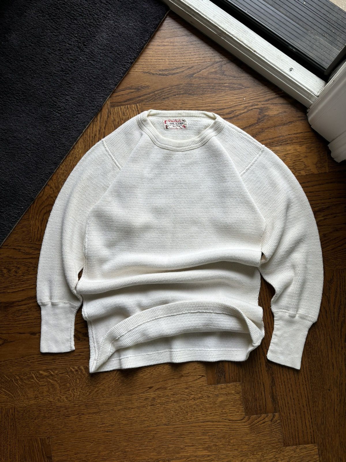 Vintage 1950s Thermal Longsleeve True Vintage Utica Duxbak 1940s Men Size US S / EU 44-46 / 1 - 1 Thumbnail
