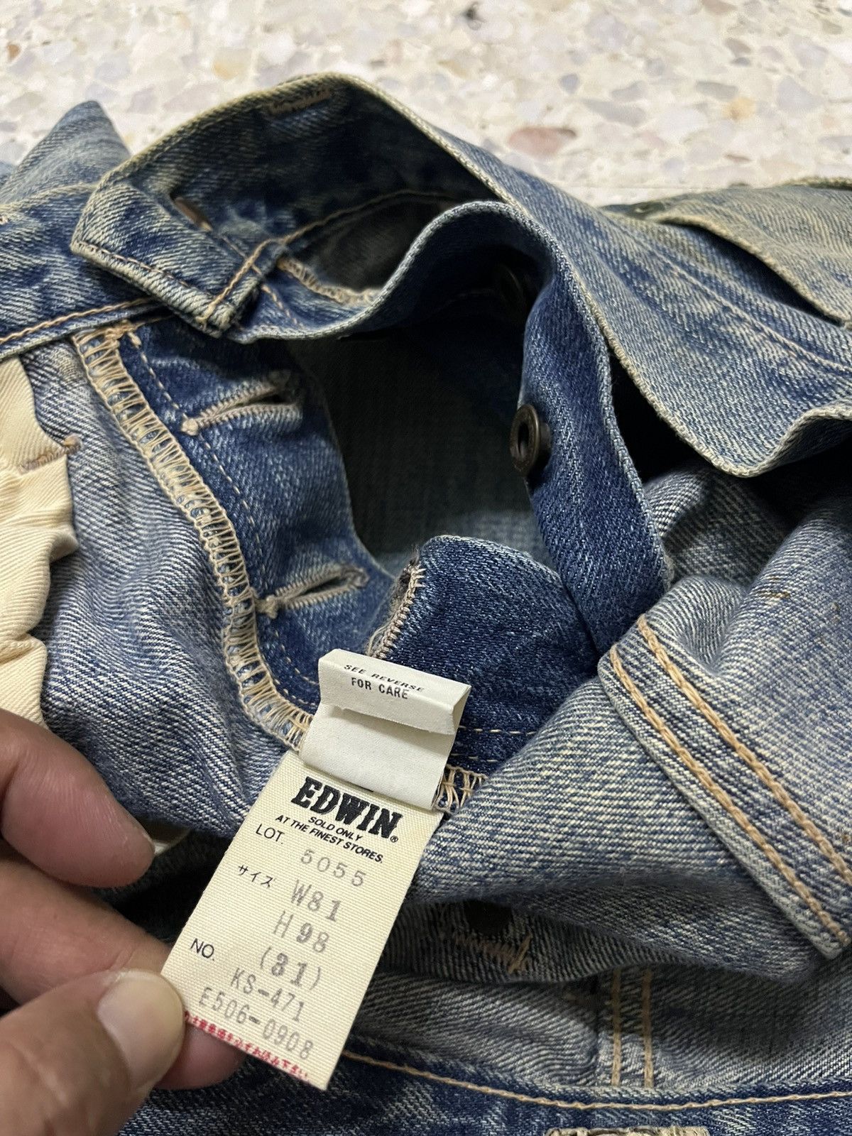 Edwin Vintage rare 80s EDWIN red selvedge rusty distressed Size US 31 - 11 Thumbnail
