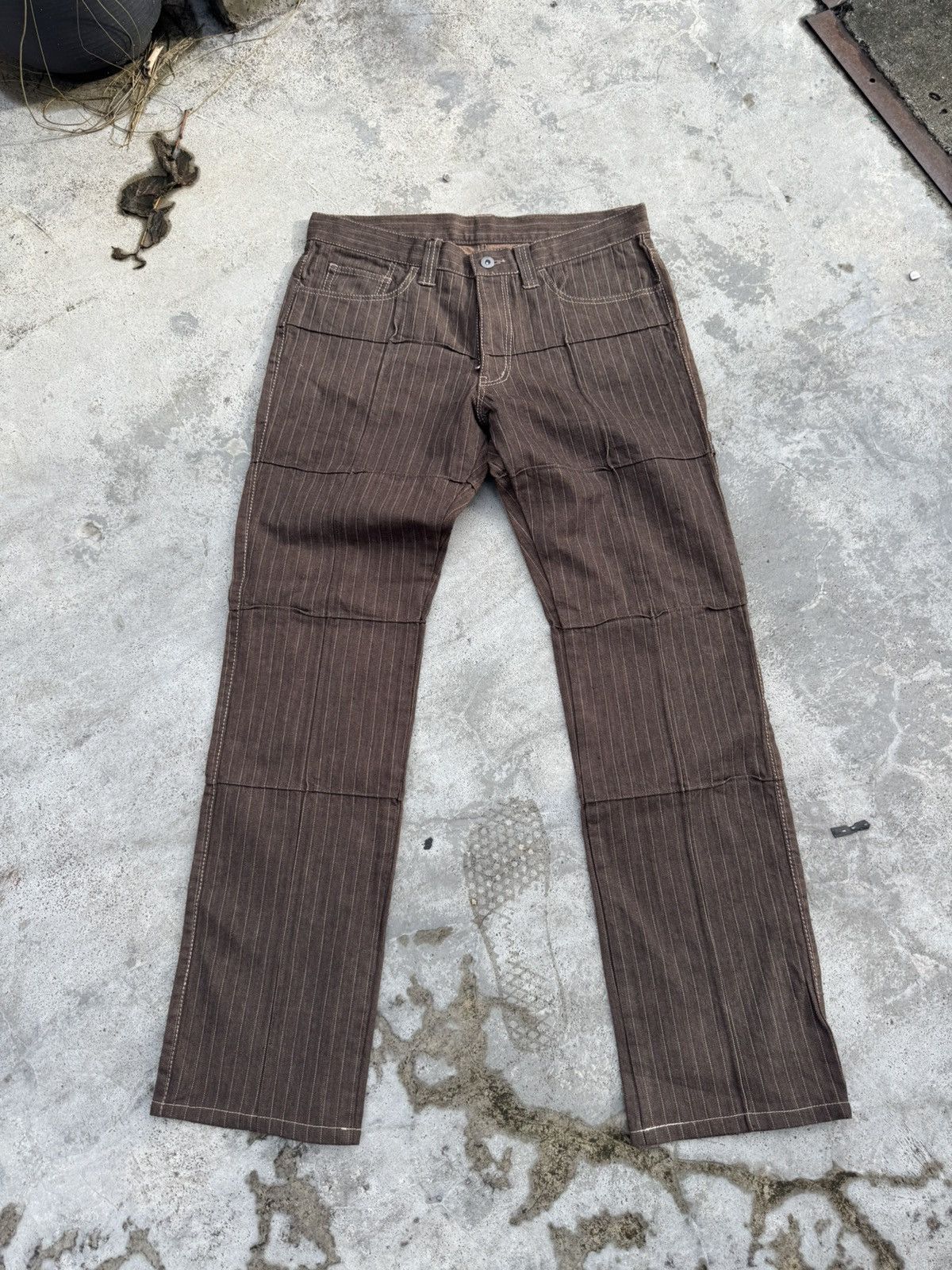 Boycott Japanese Brand Boycott Striped Pleated Pants Size US 32 / EU 48 - 1 Thumbnail
