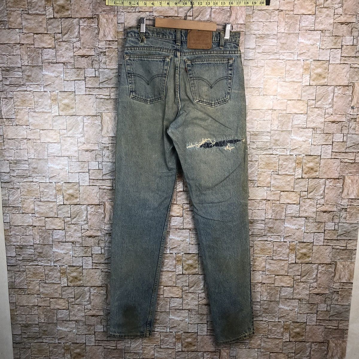 Levi's 512 Levis faded Blue ripped Distressed Denim Pants #A71 Size US 31 - 16 Thumbnail