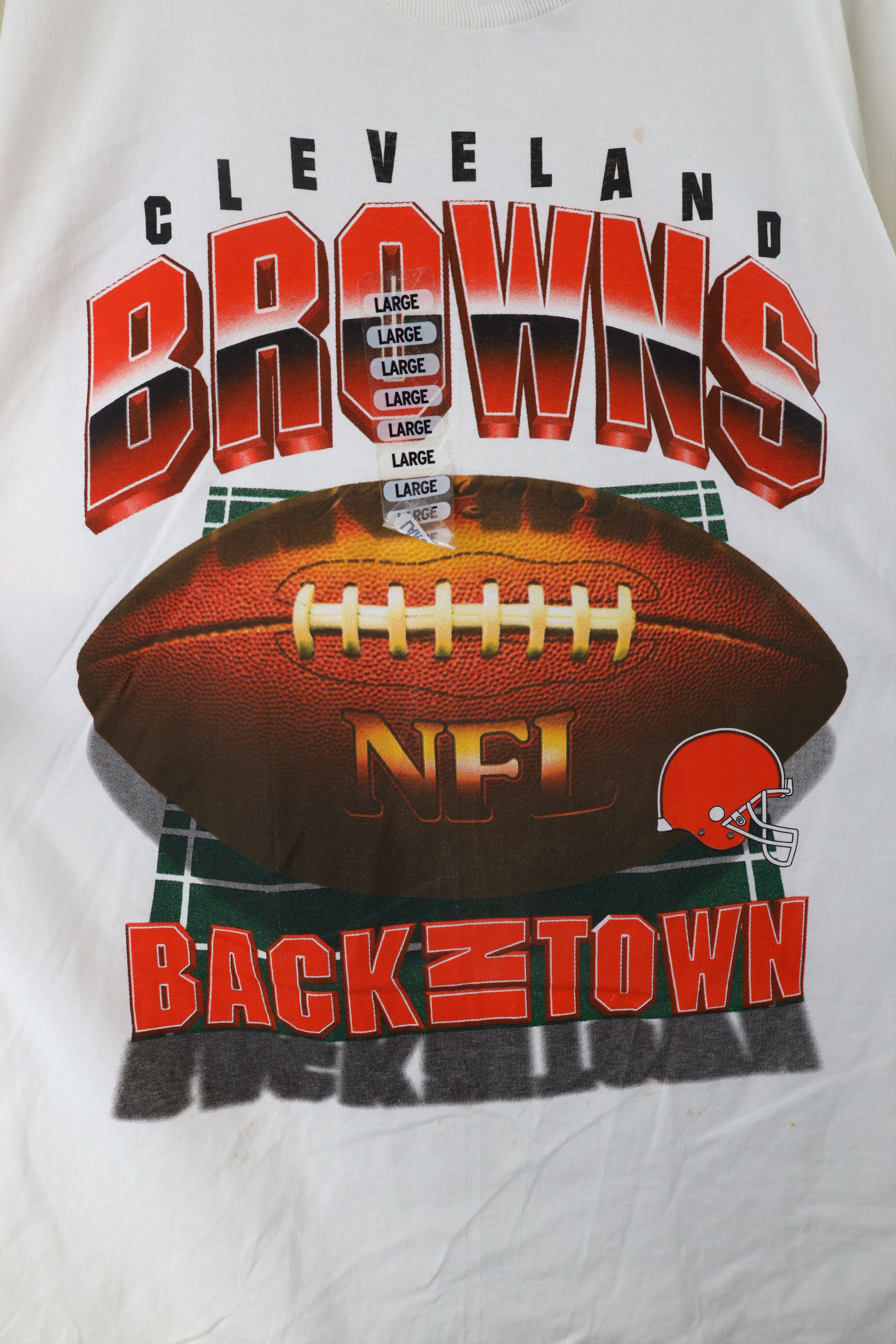 Vintage Deadstock Vintage 90s Cleveland Browns Football T-Shirt Size US L / EU 52-54 / 3 - 4 Thumbnail