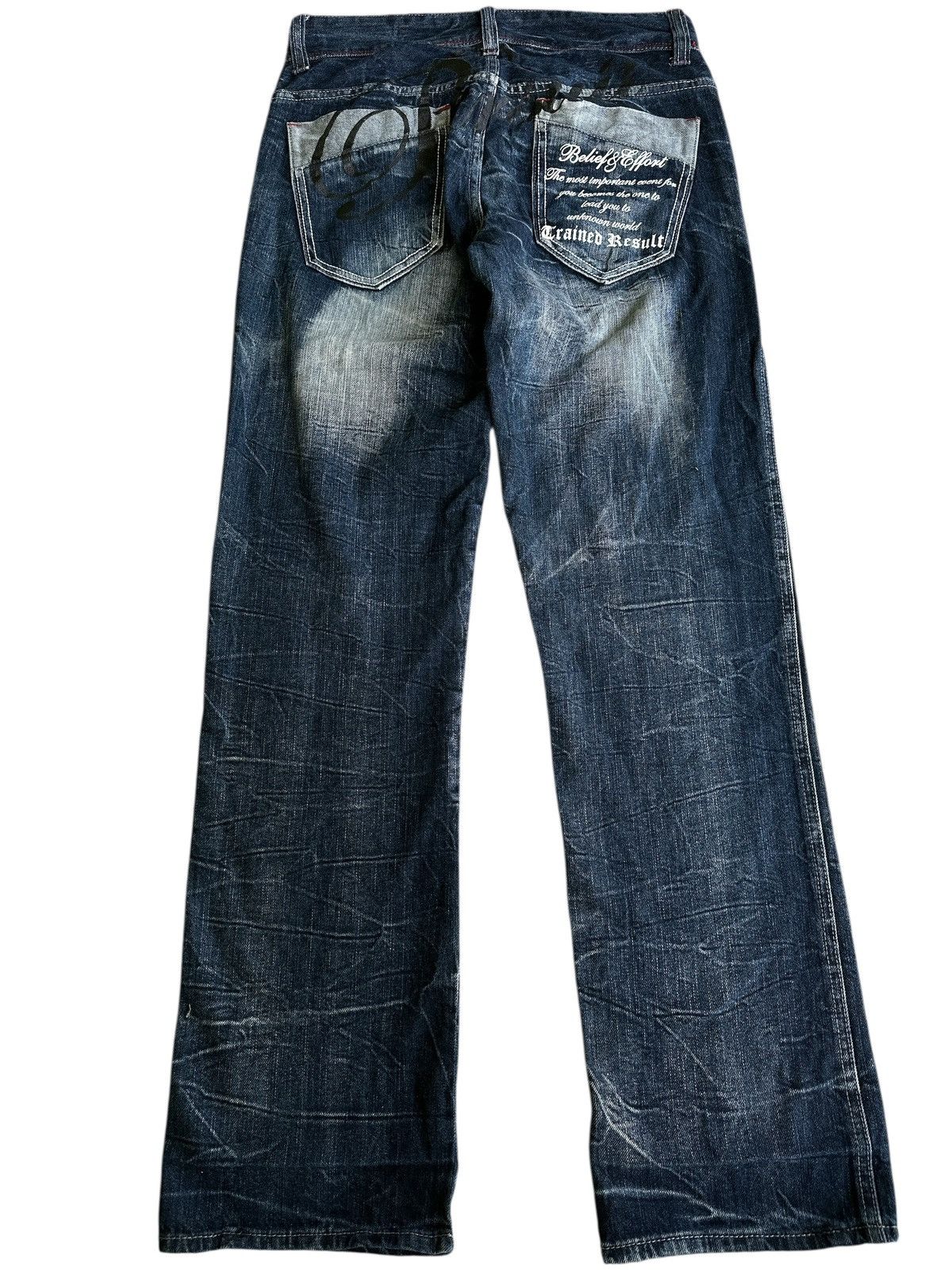Le Grande Bleu (L.G.B.) Skull Bones Mild Life Denim Honeycomb. Size US 32 / EU 48 - 2 Thumbnail