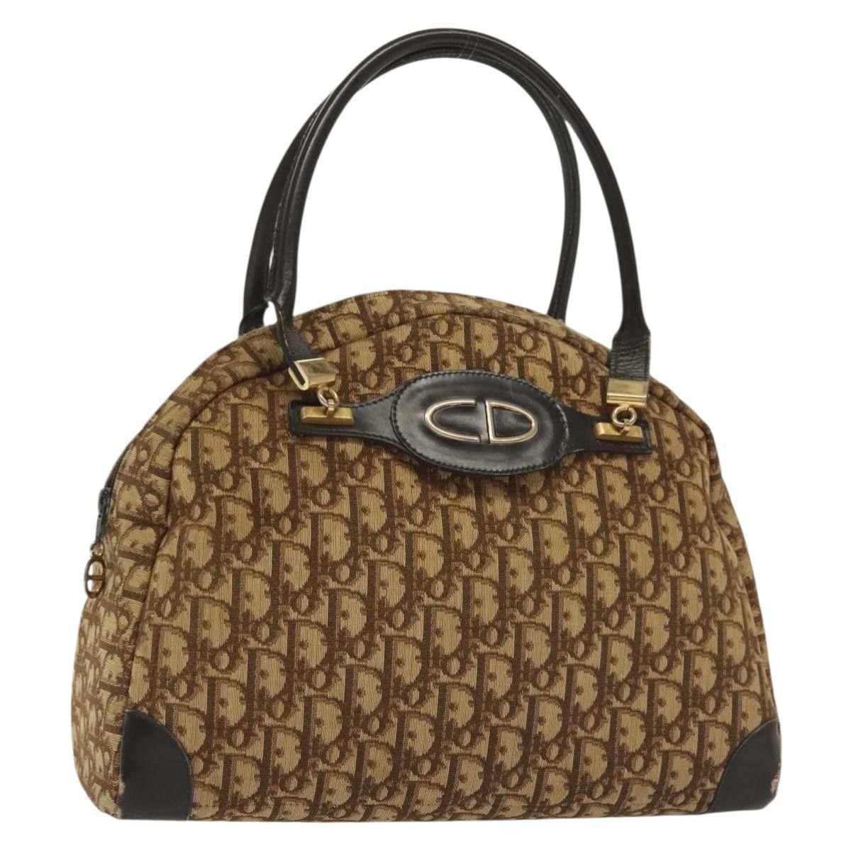 Dior DIOR Trotter Canvas Hand Bag Brown Gold Size ONE SIZE - 1 Thumbnail